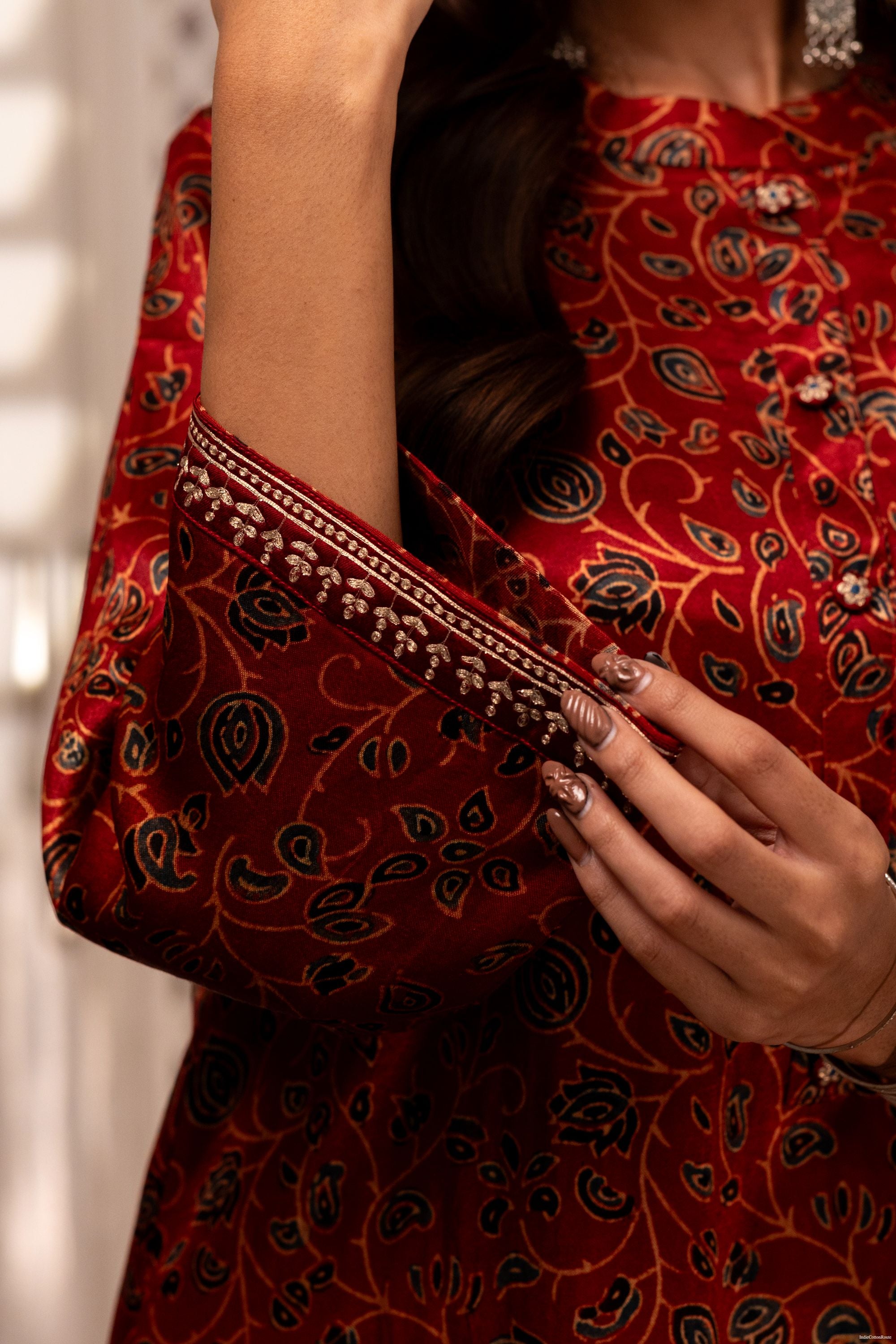 Ruhani Ajrak Kurta Set