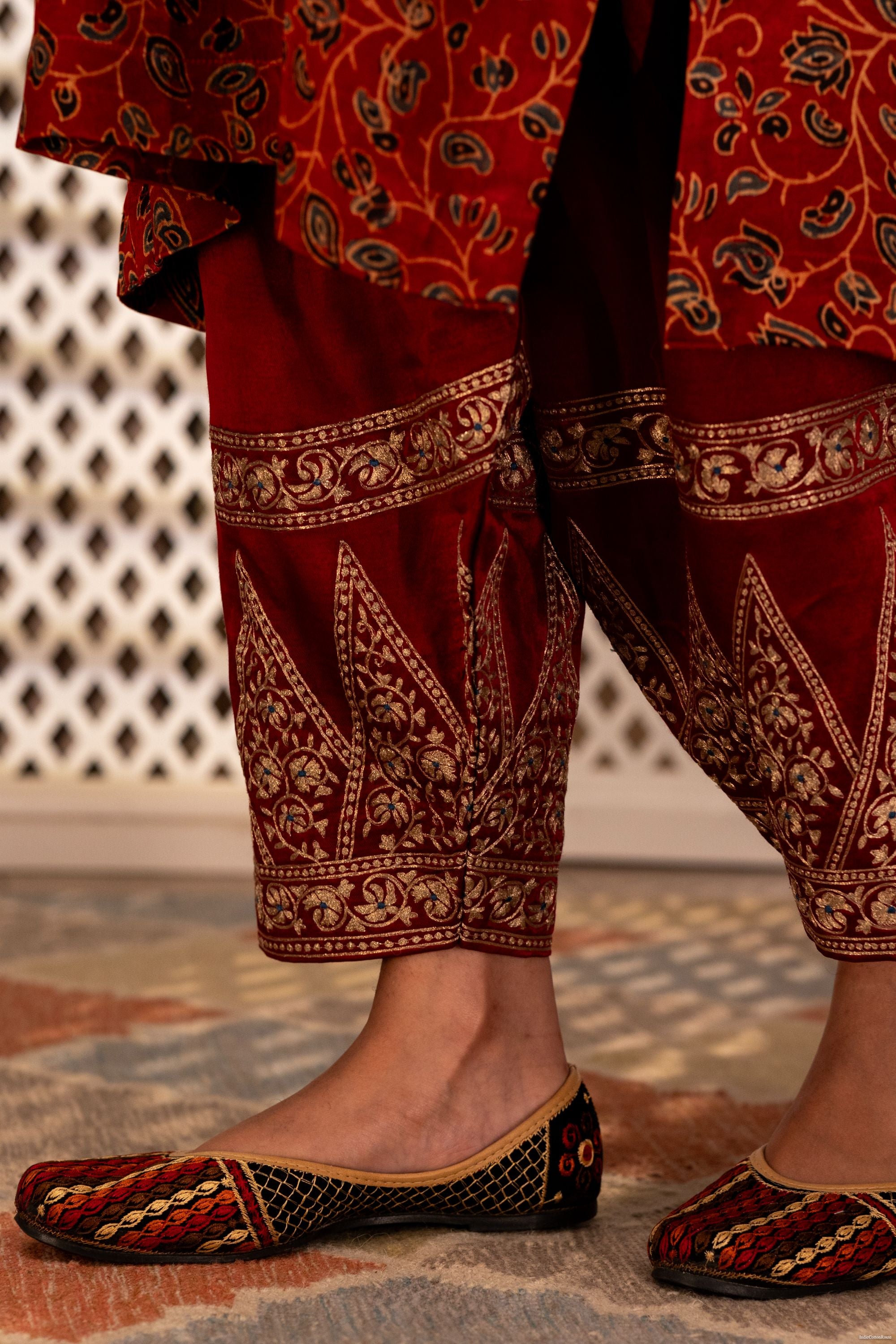 Ruhani Ajrak Kurta Set