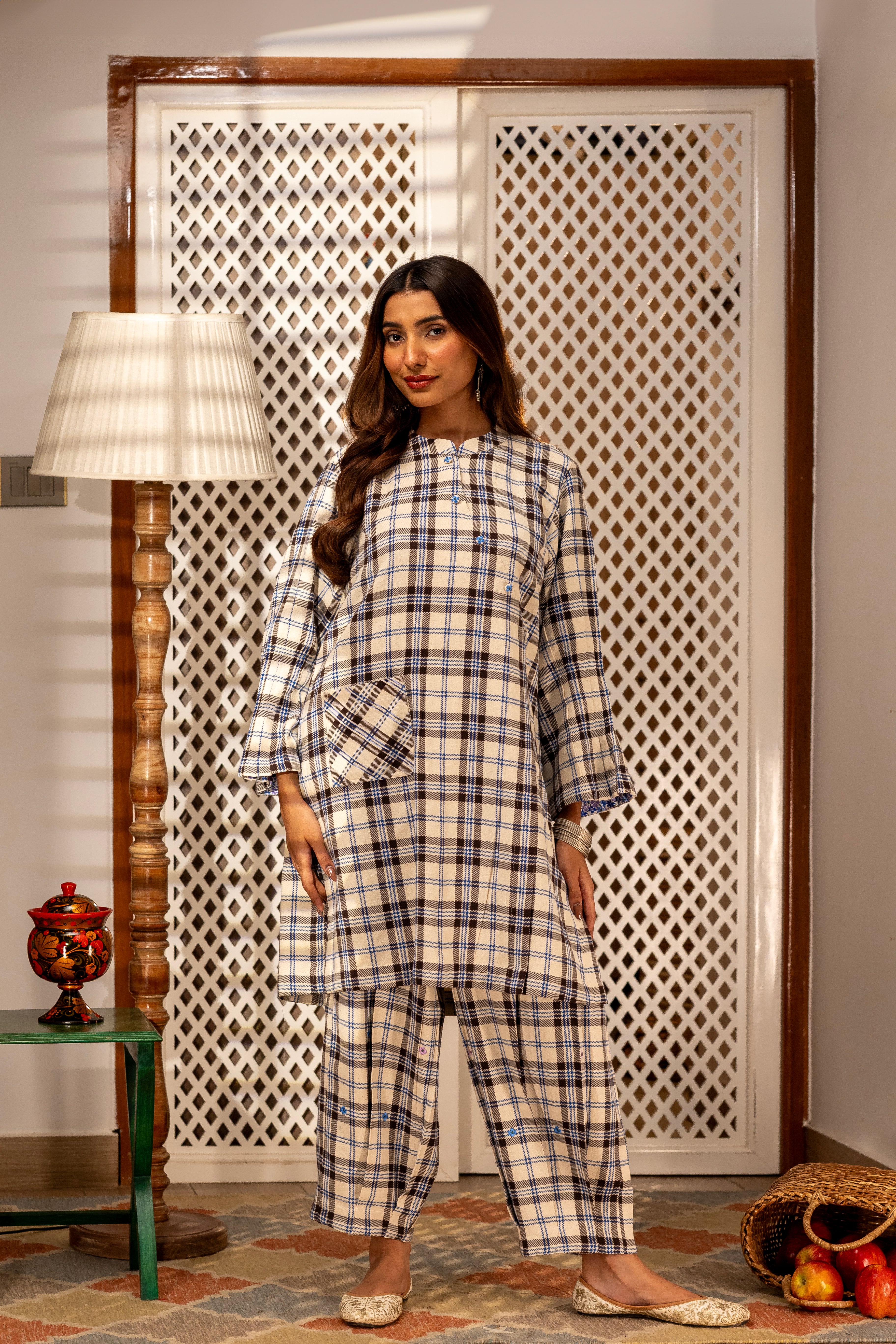 Evergrid Kurta Set