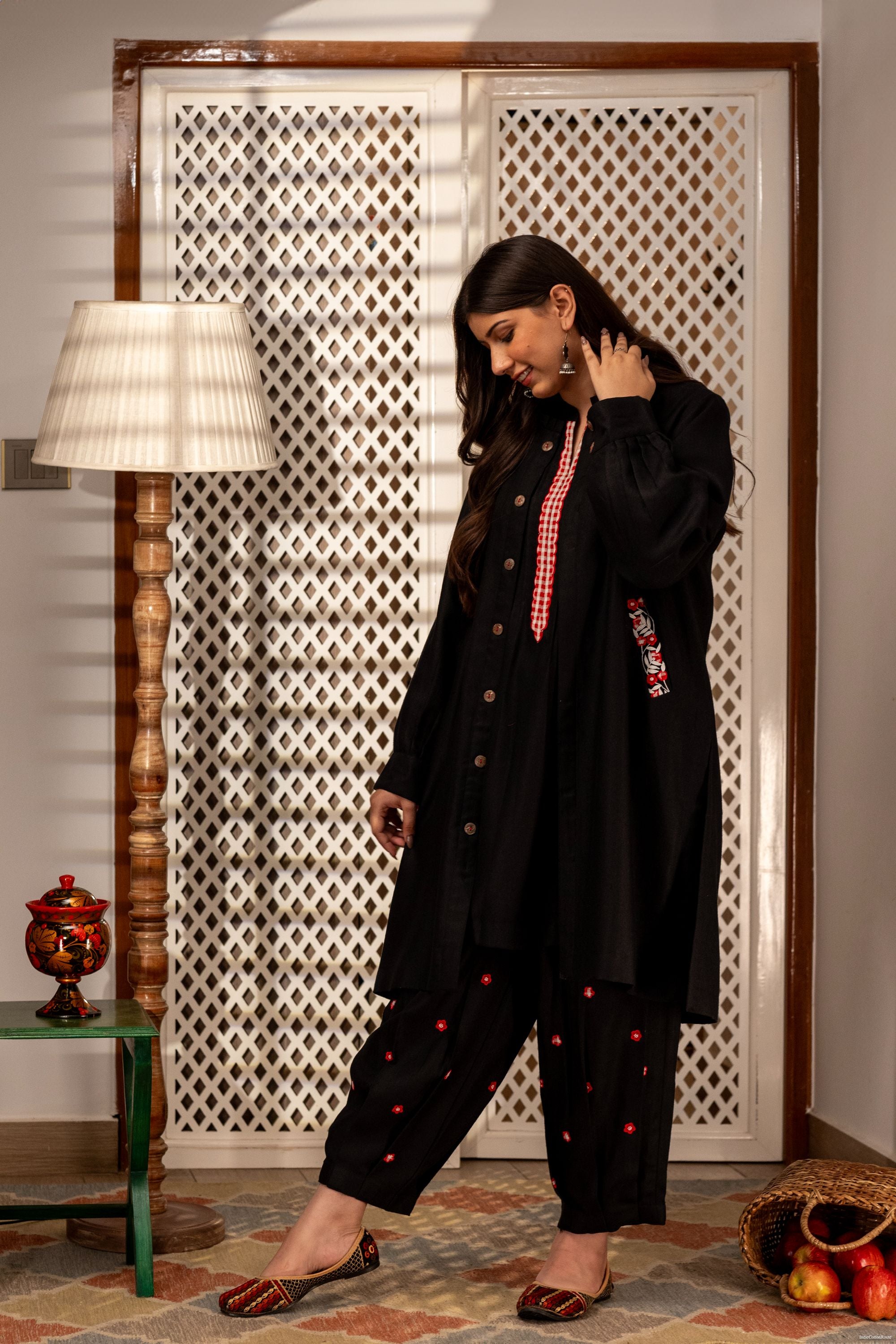 Black Rose Co Ord Set