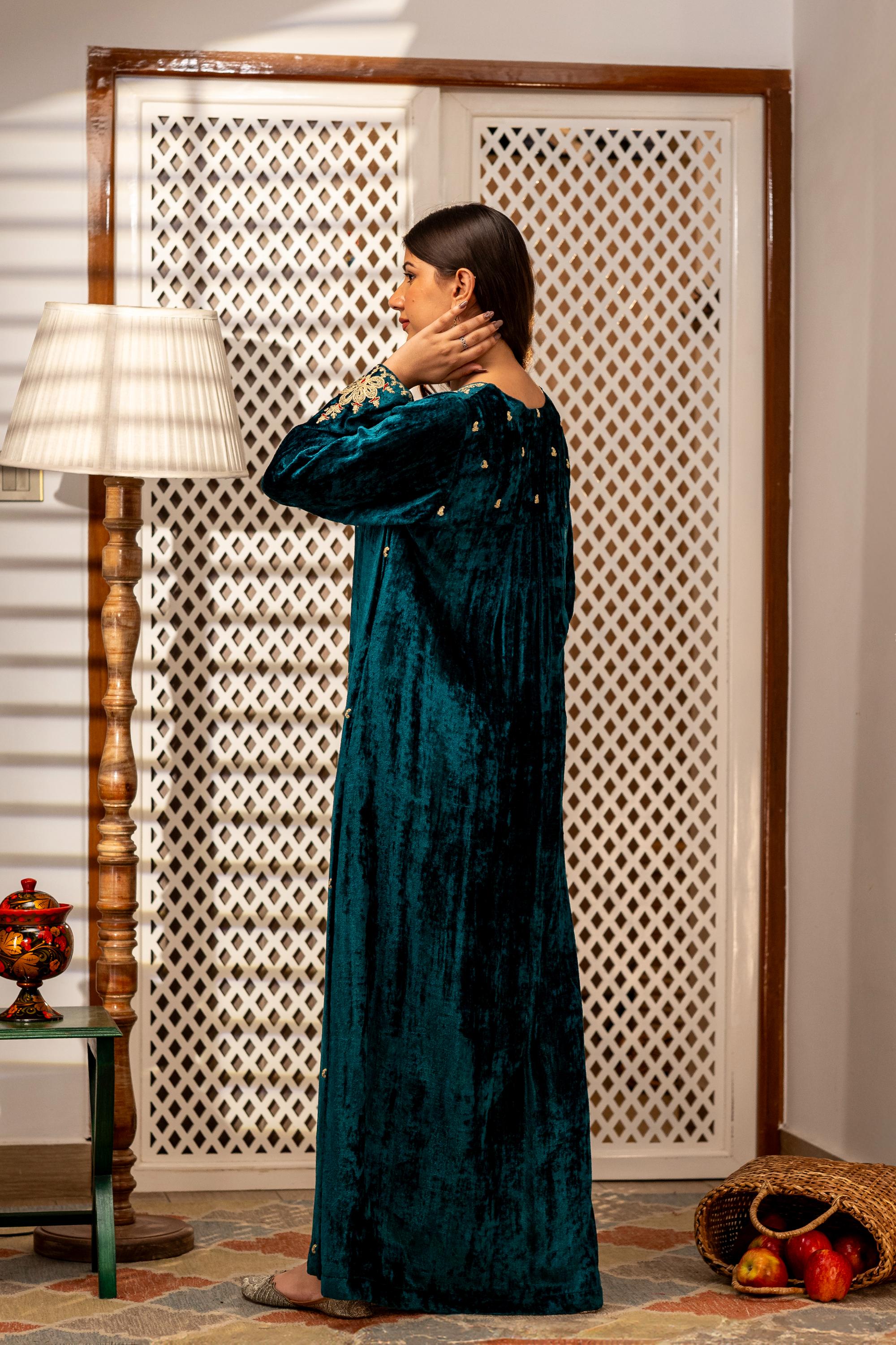 Ocean Kashmiri Kurta Dress