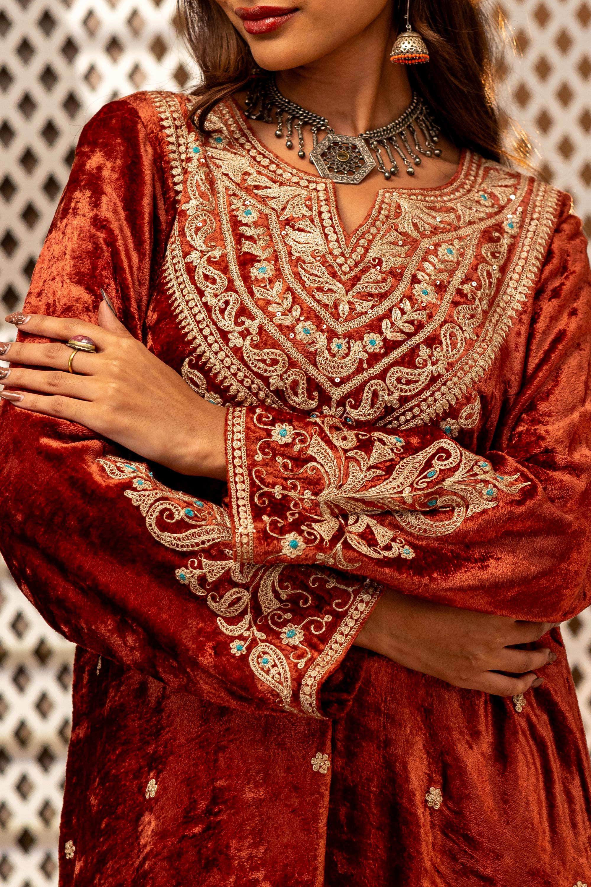 Kesar Kashmiri Kurta Dress