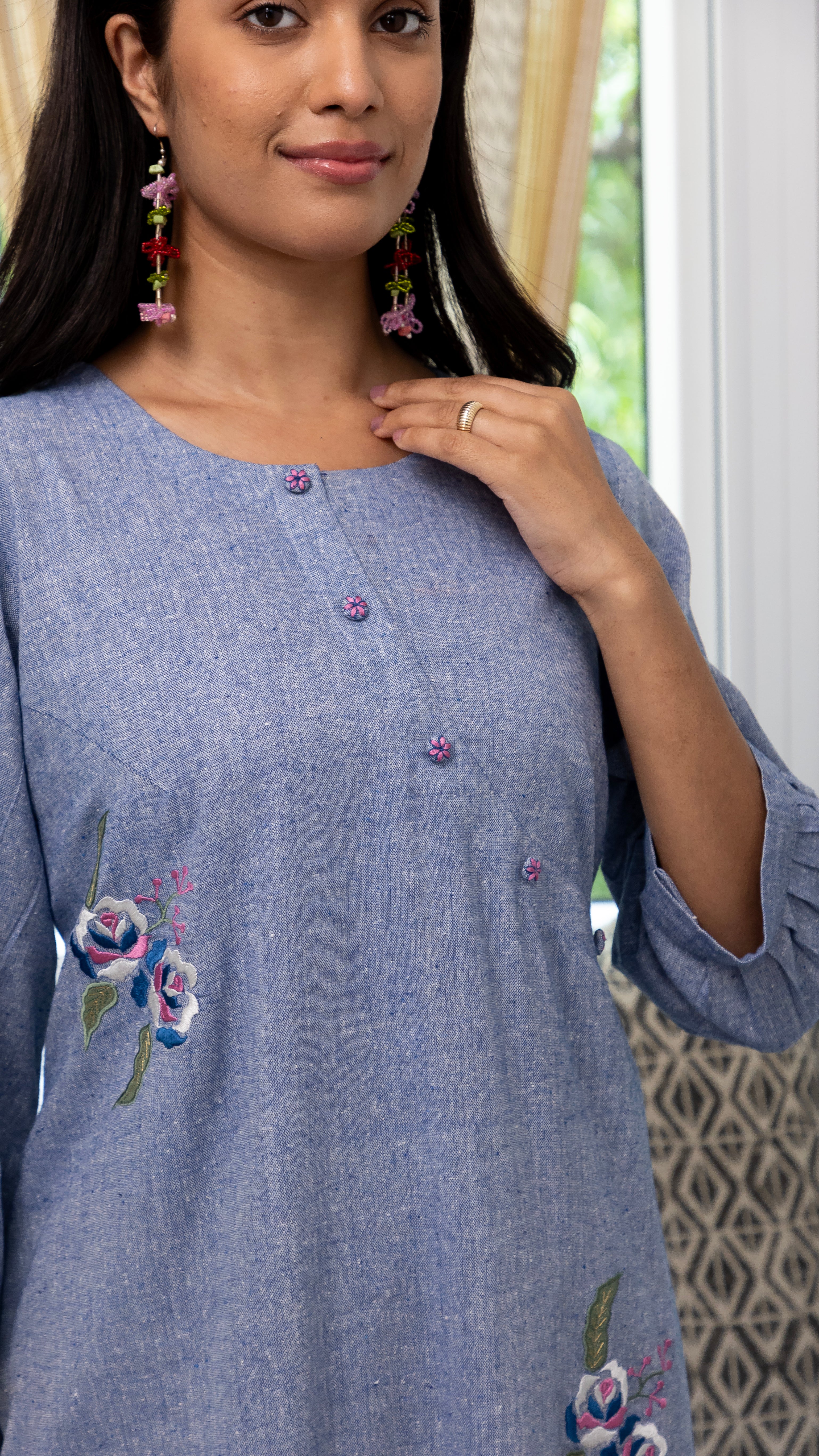 Blue Roses Co Ord Set