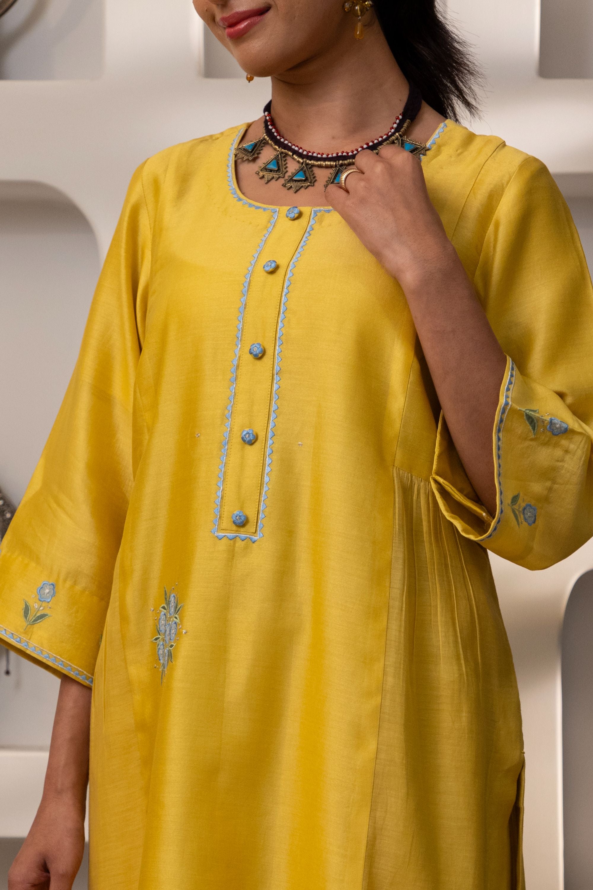 Lemon Flower Festive Coord Set