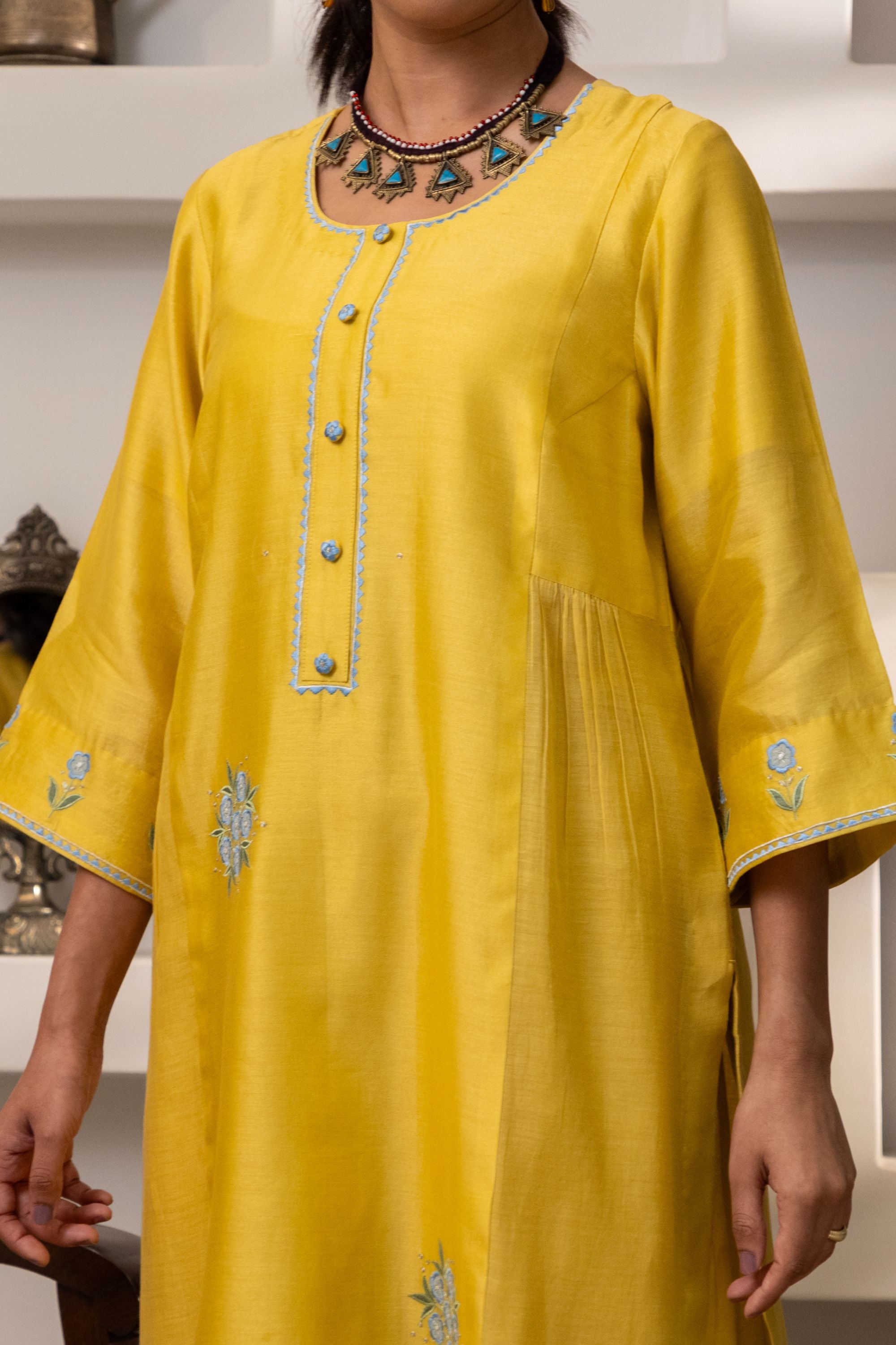 Lemon Flower Festive Coord Set