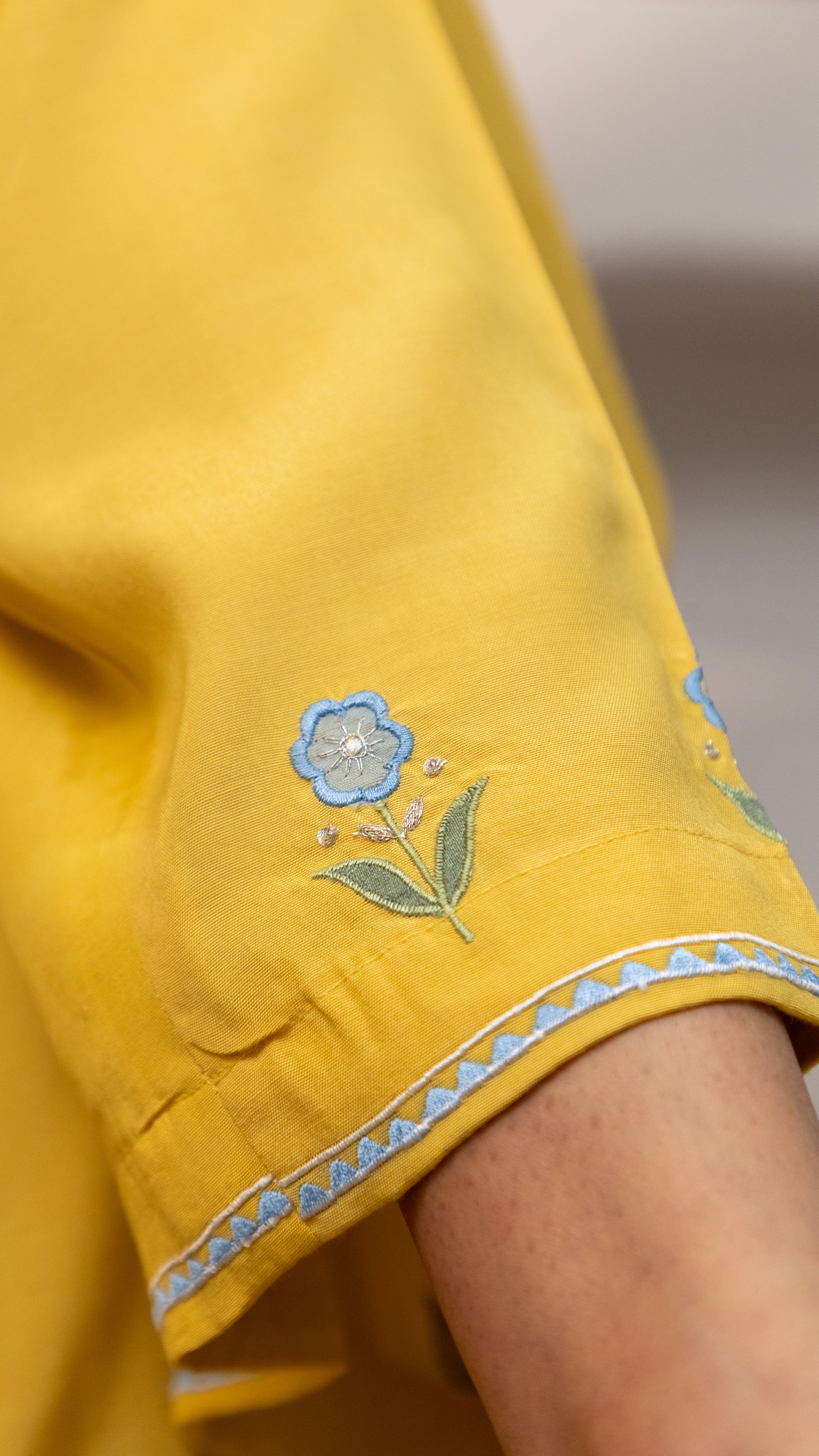 Lemon flower Kurta Set