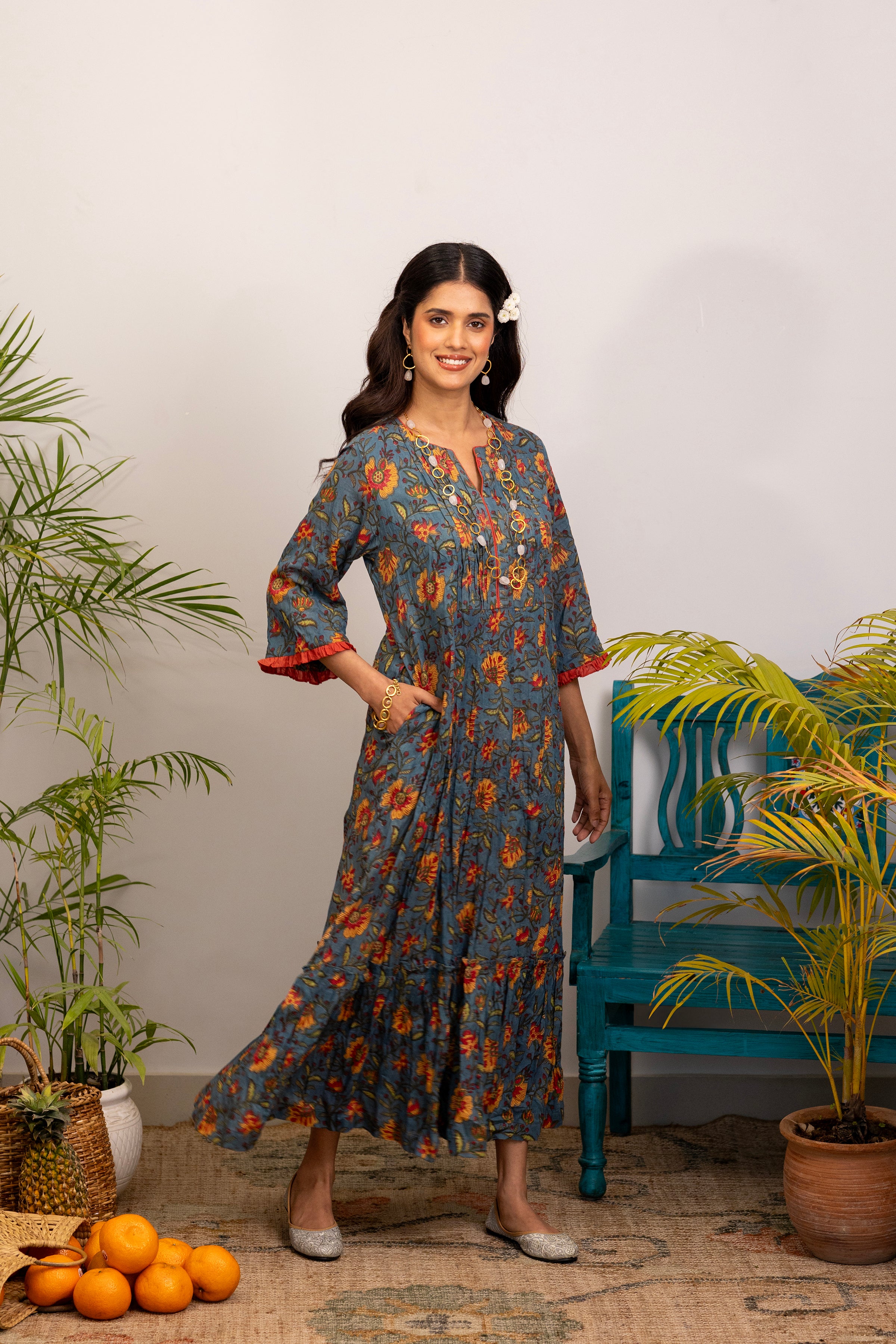 Indigo Meadow Dress