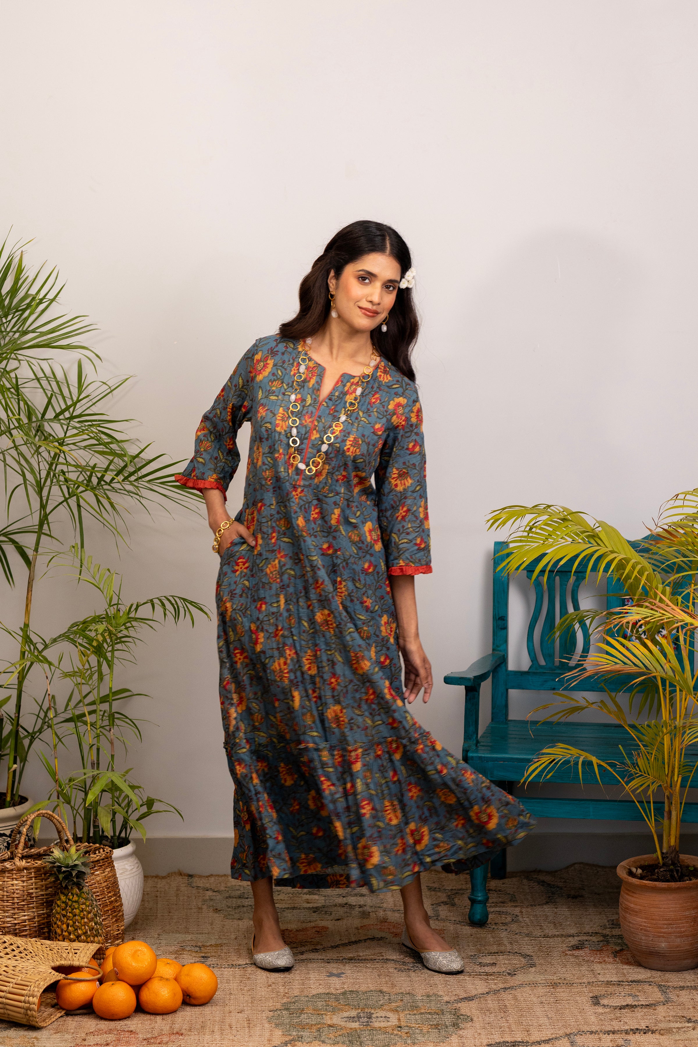Indigo Meadow Dress