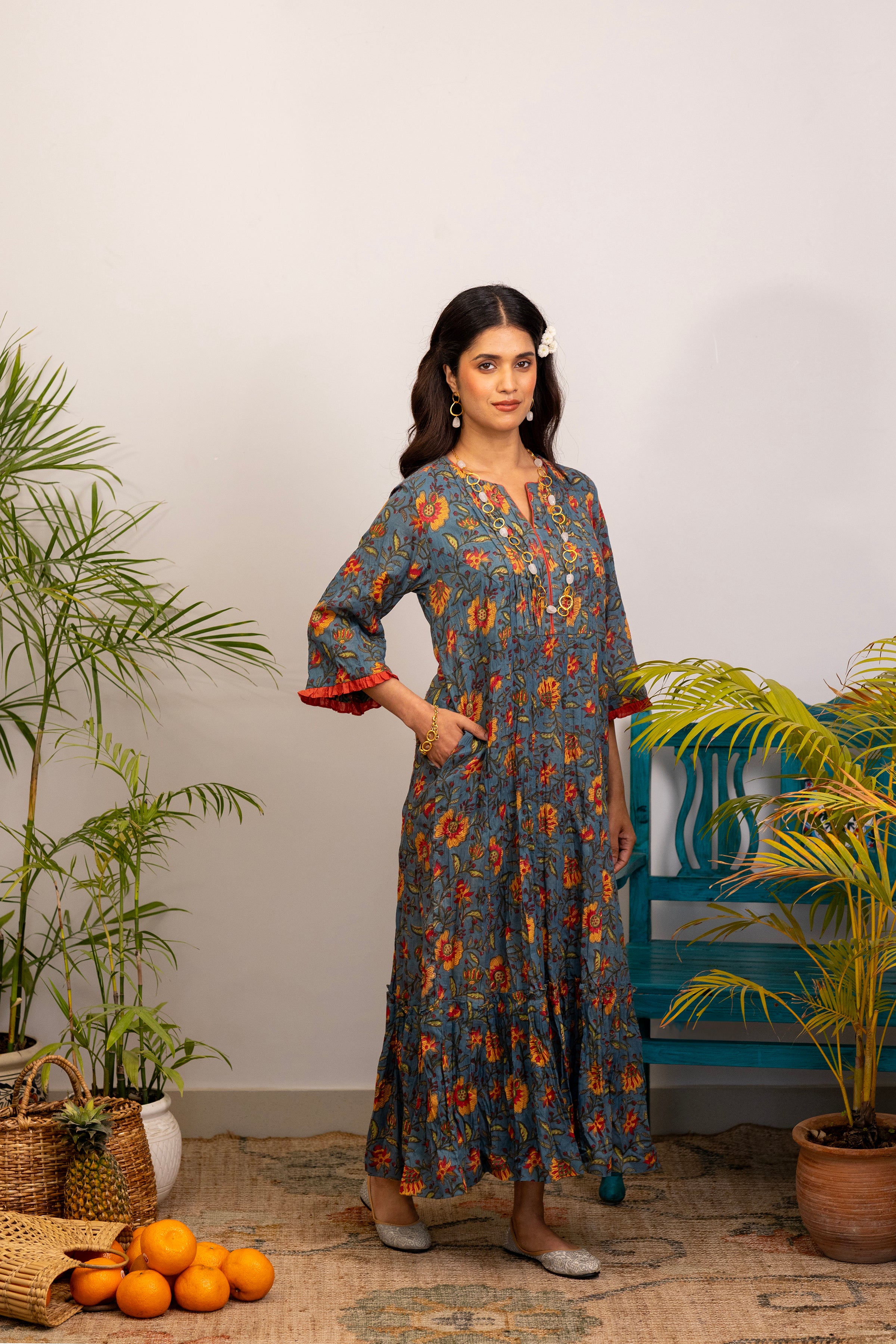 Indigo Meadow Dress