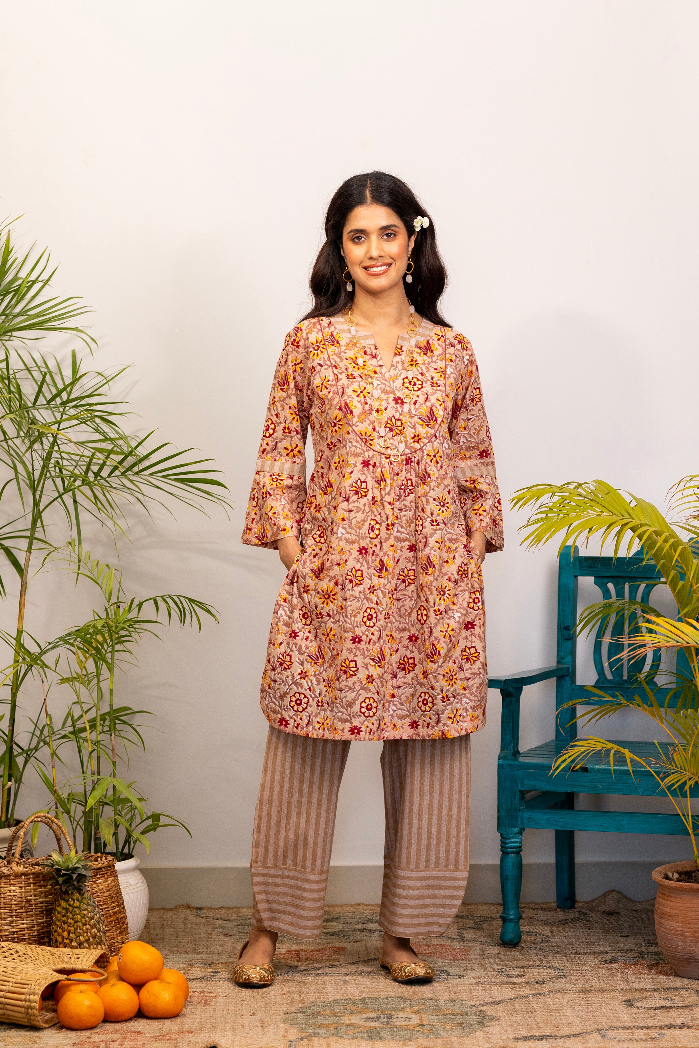 Beige Garden Co-ord Set