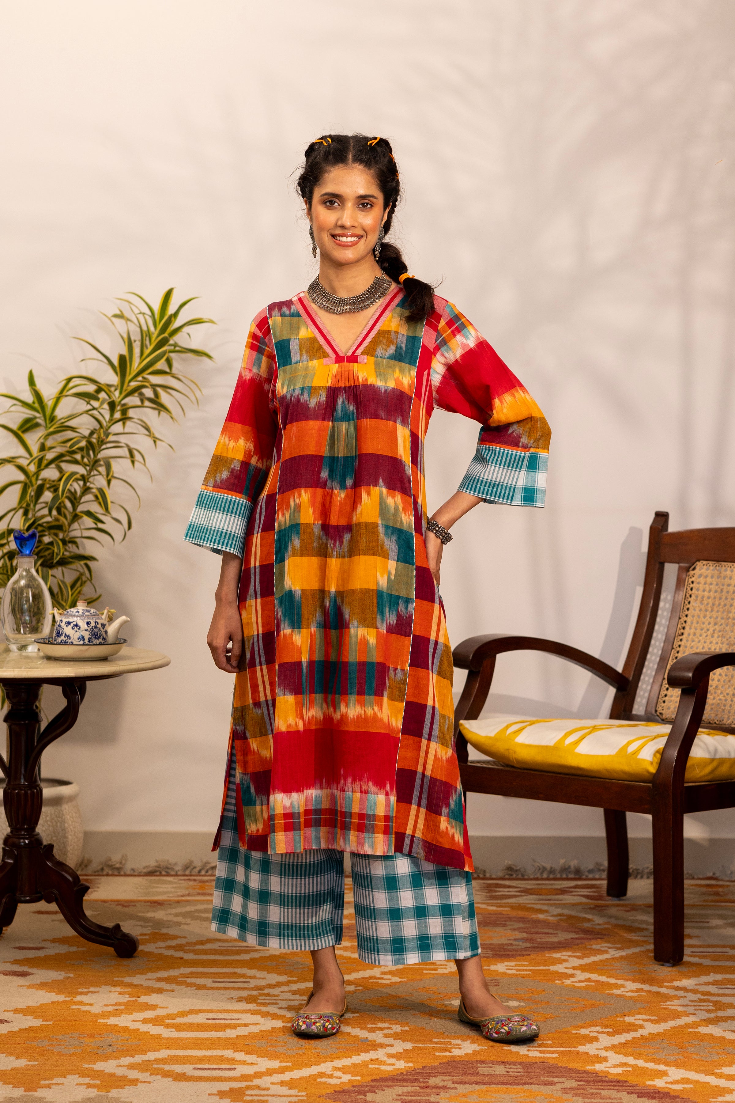 Pujo Rang Co-ord Set