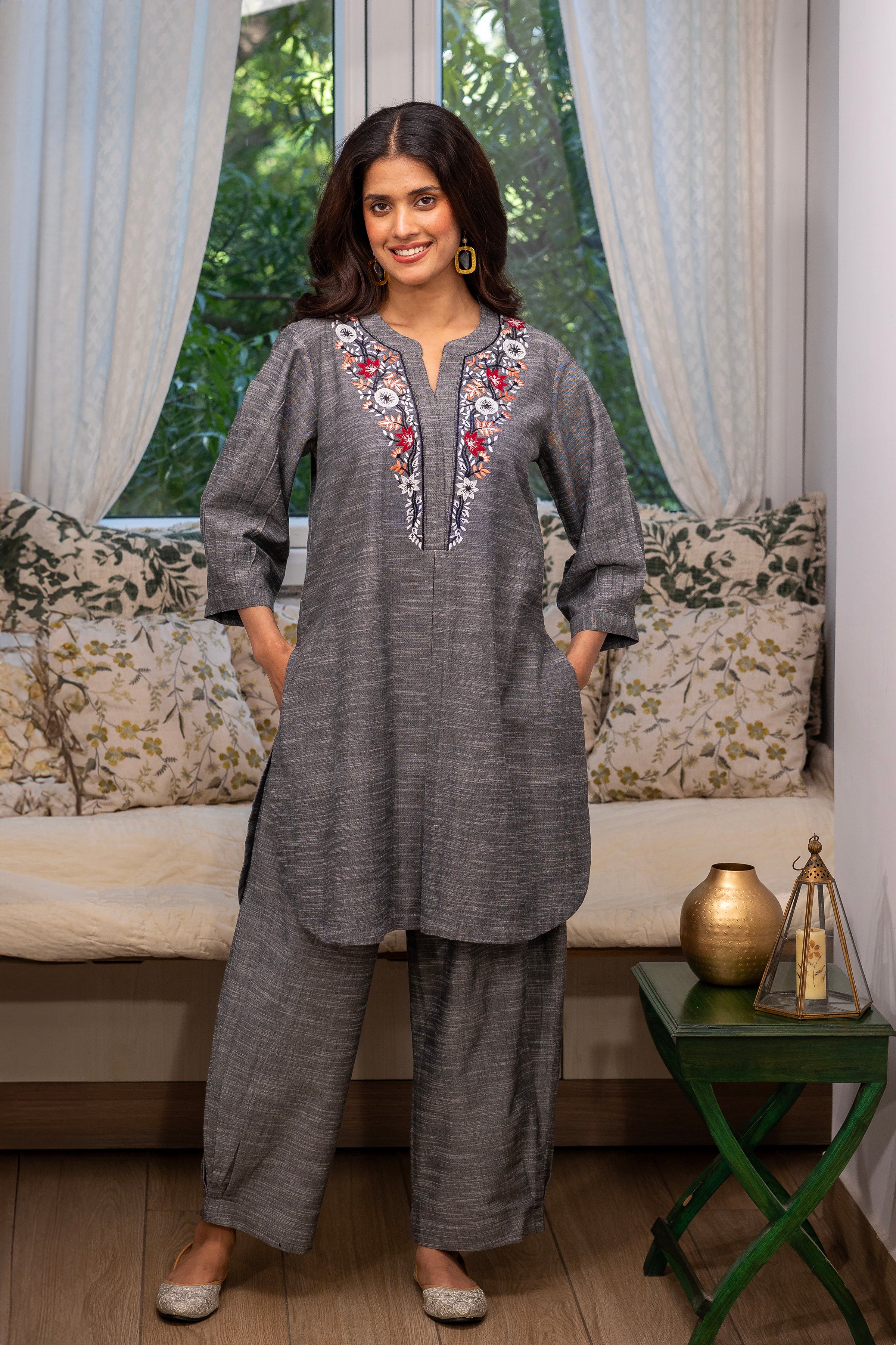 Midnight Blossom Co-ord Set