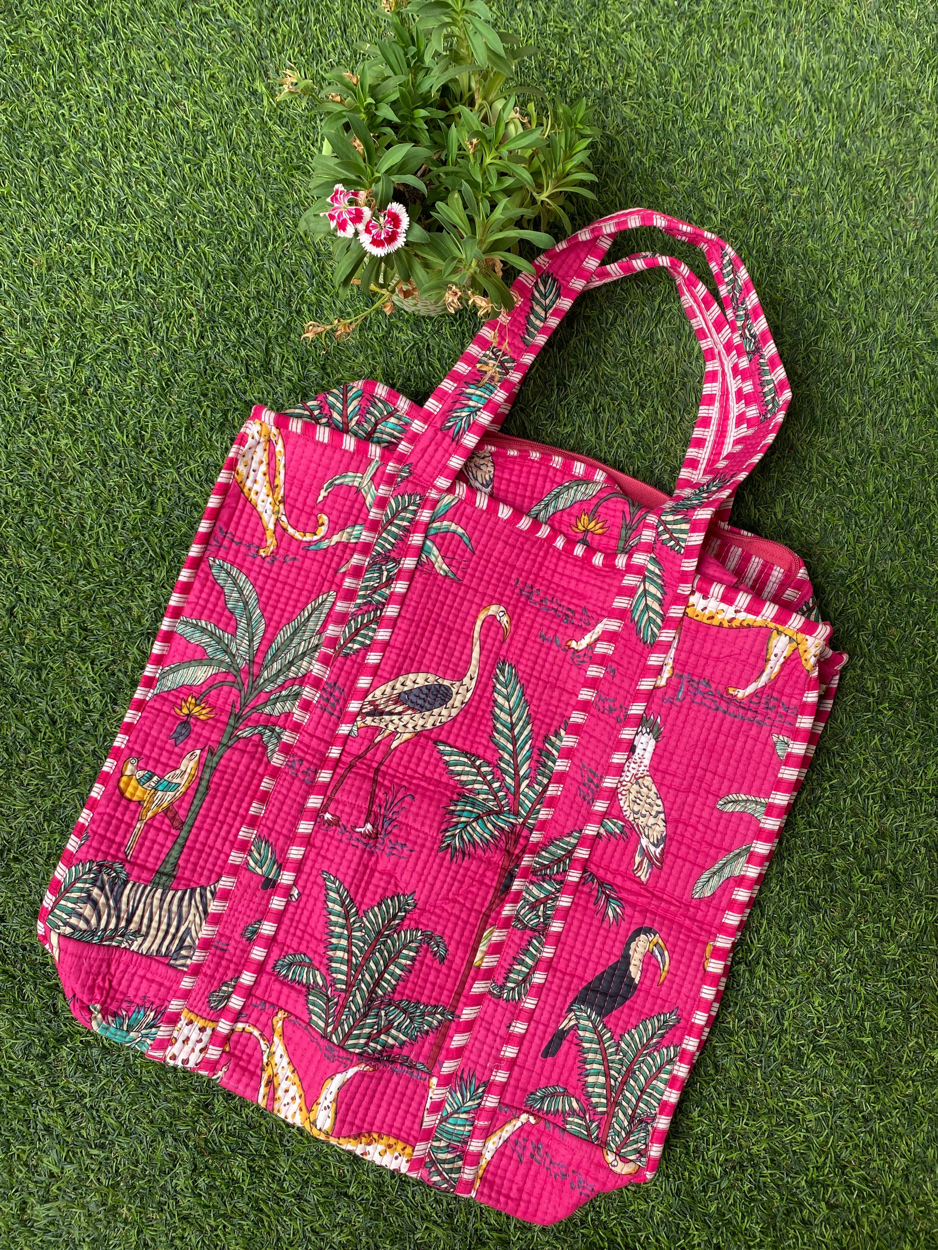 Pink flamingo bag