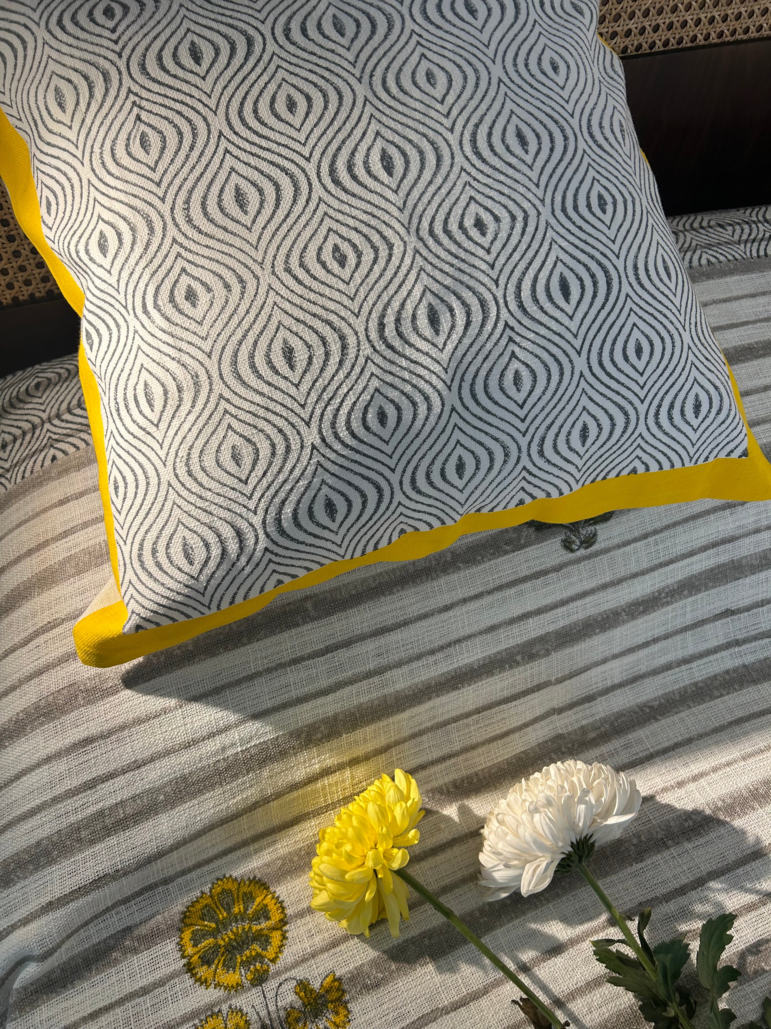 Yellow Wild Flower Bedcover Set