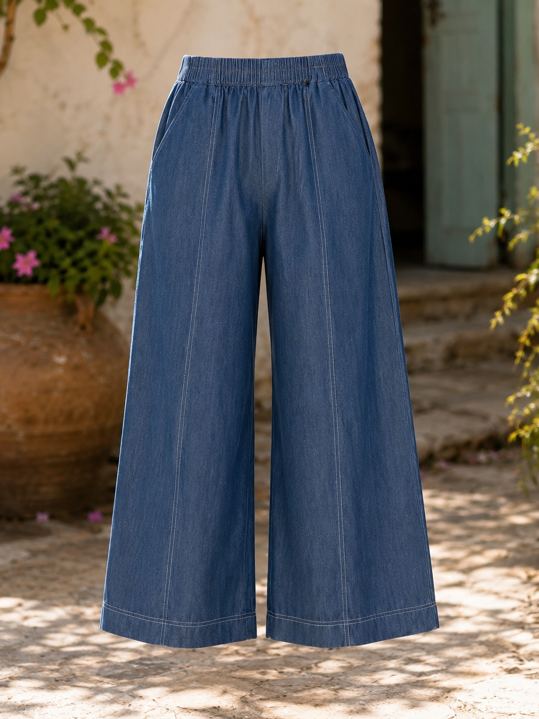 Denim Straight Pants