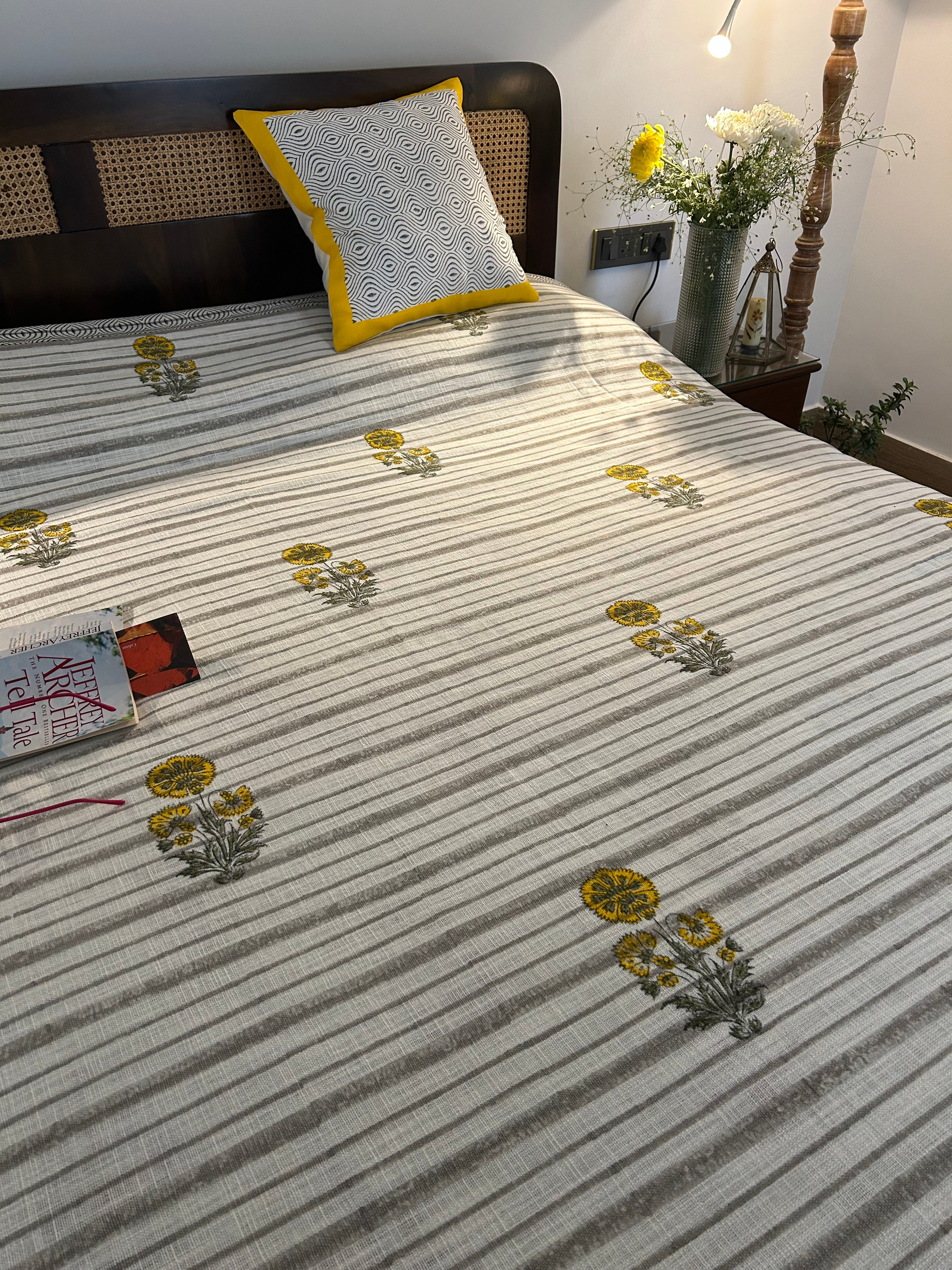 Yellow Wild Flower Bedcover Set