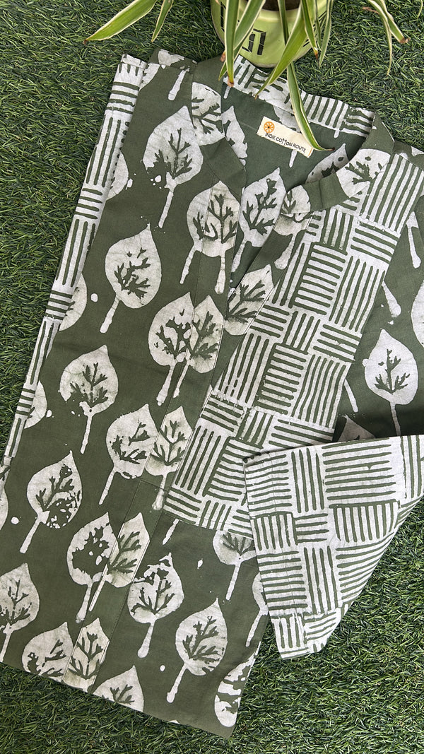 Olive Bloom Batik Dress hover