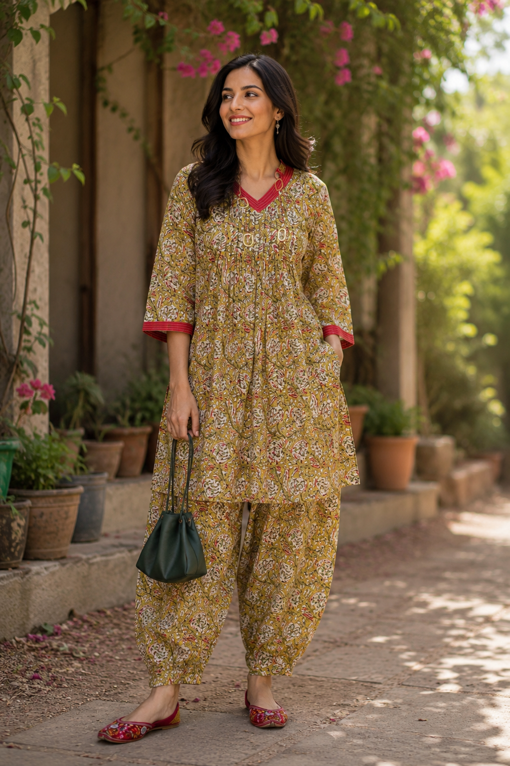 Olive Bloom Co-ord Set