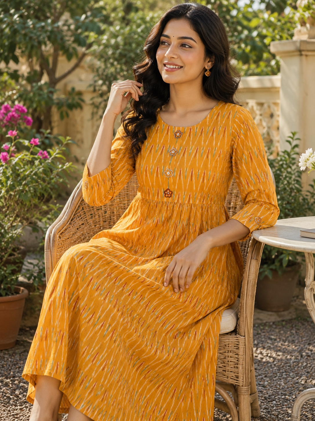 Sunlit Ikat Dress