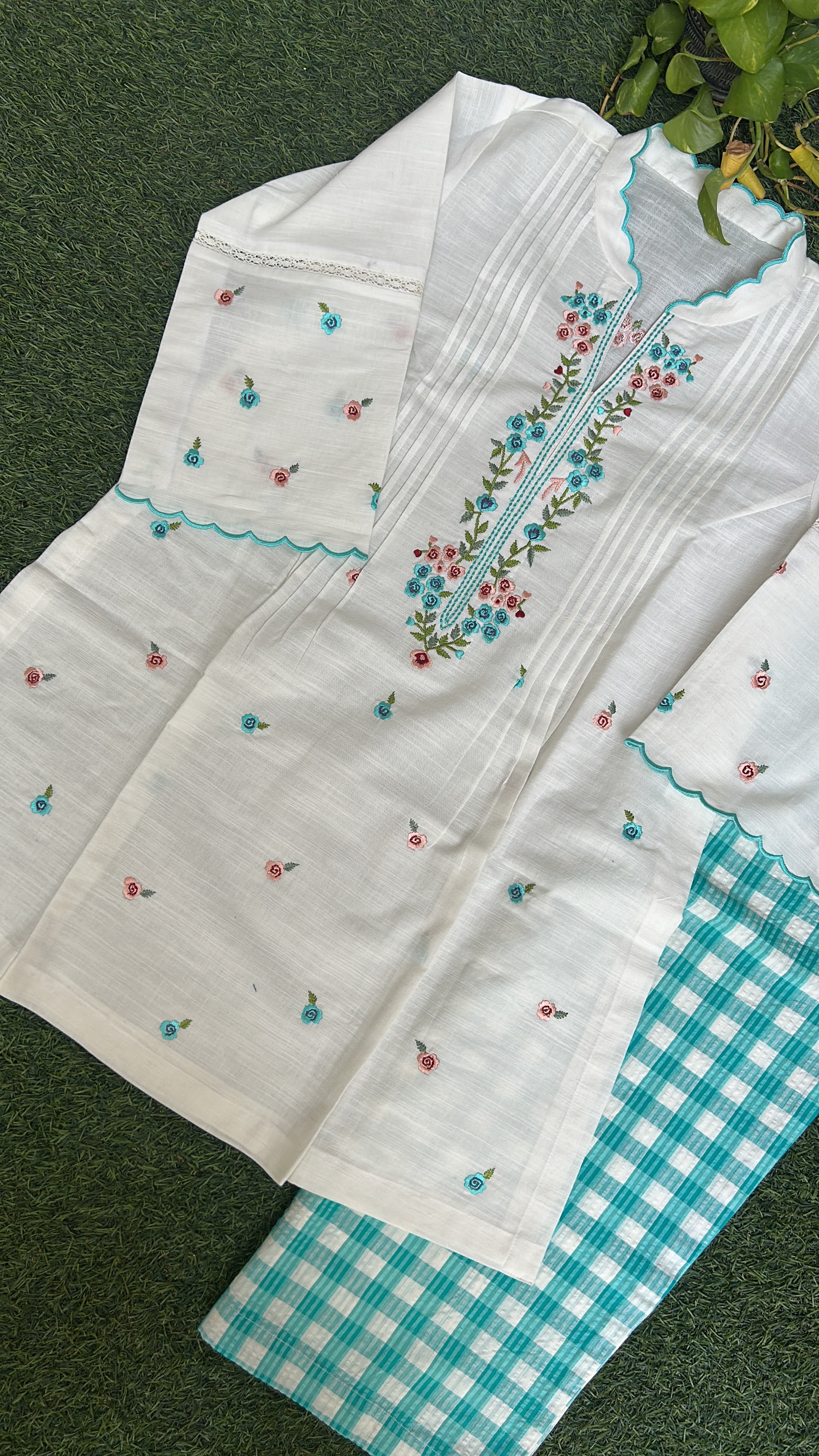 Turquoise Petals Co-ord Set