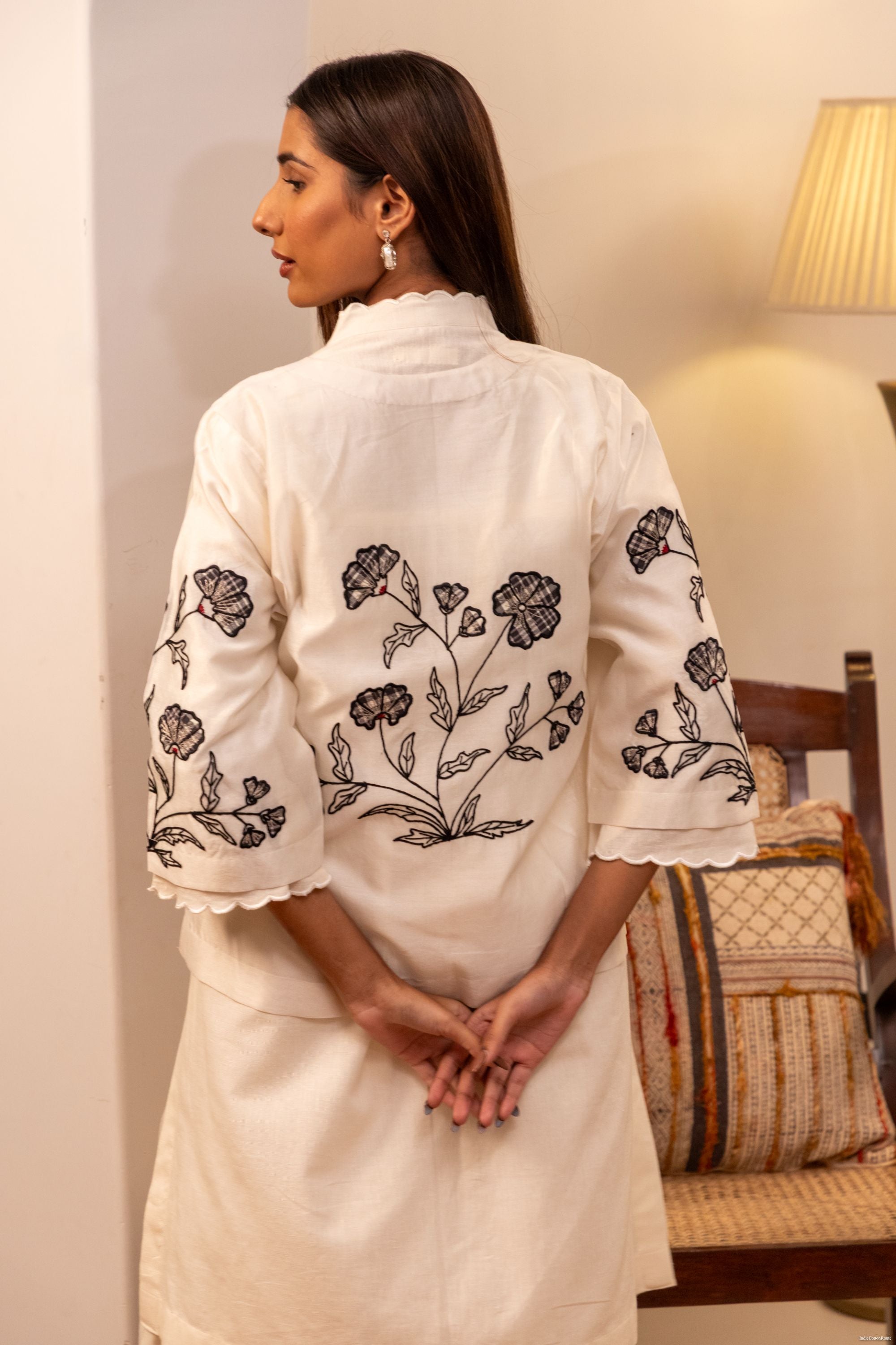 Ivory Bloom Jacket