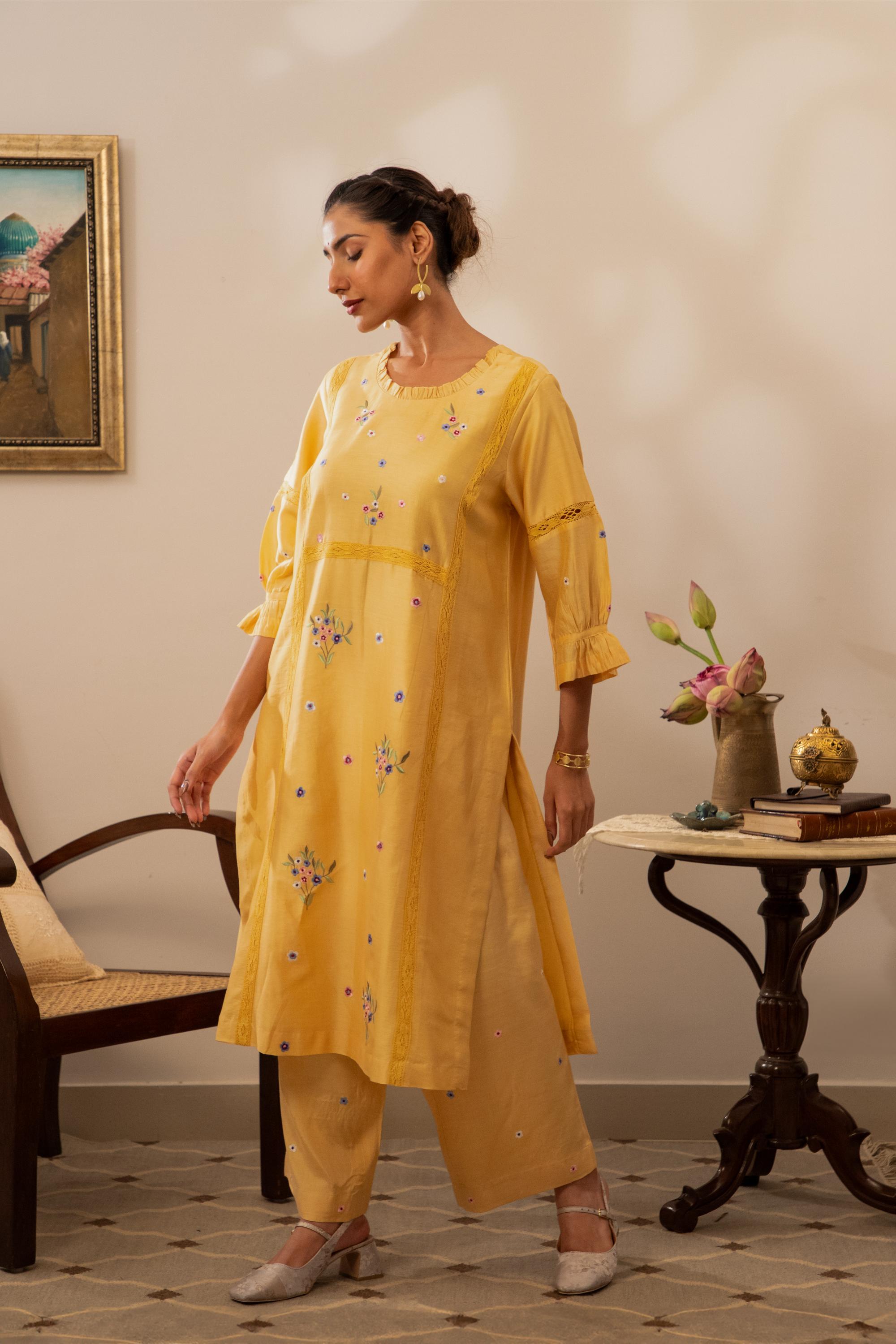 Yellow Garden Kurta Set