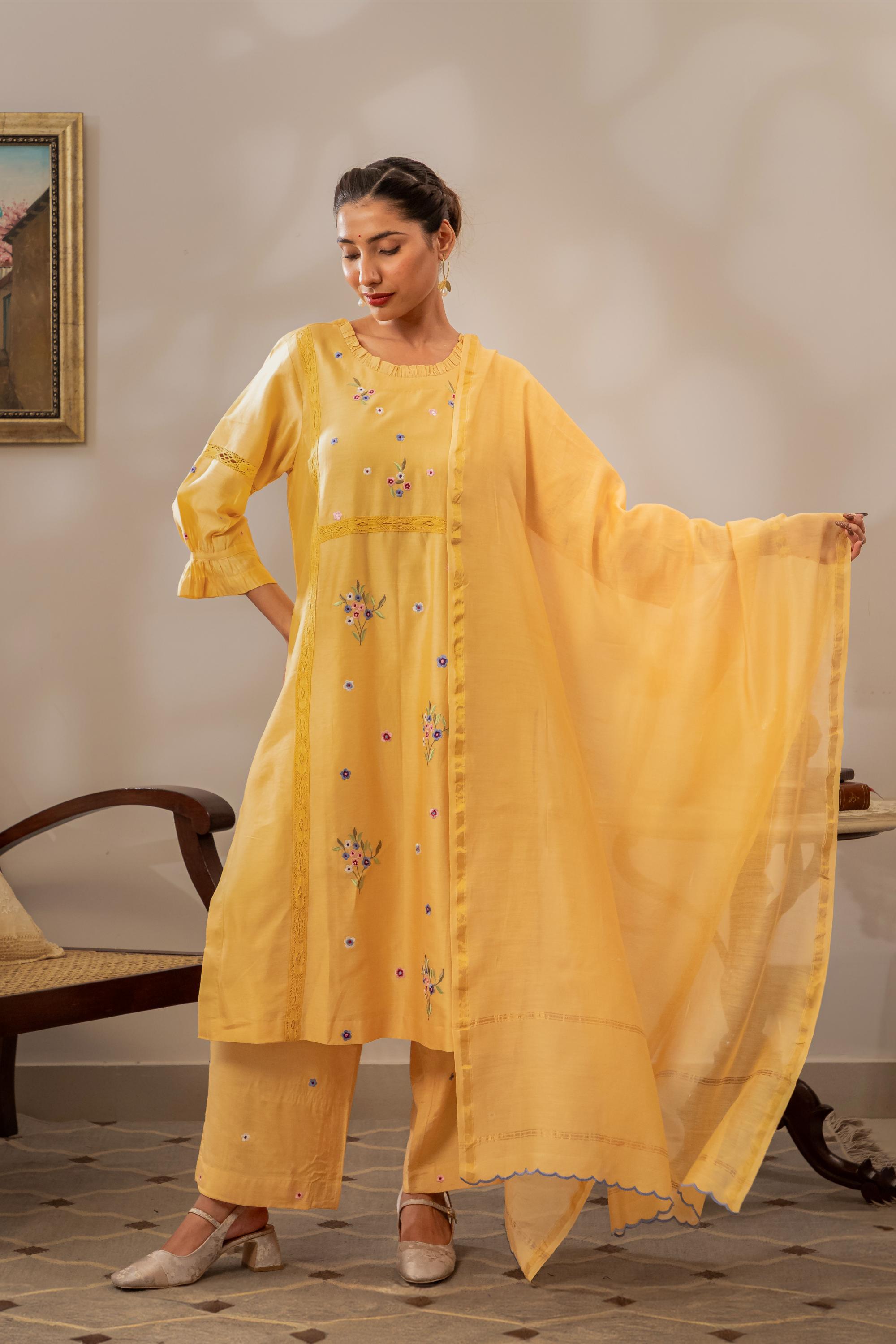Yellow Garden Kurta Set