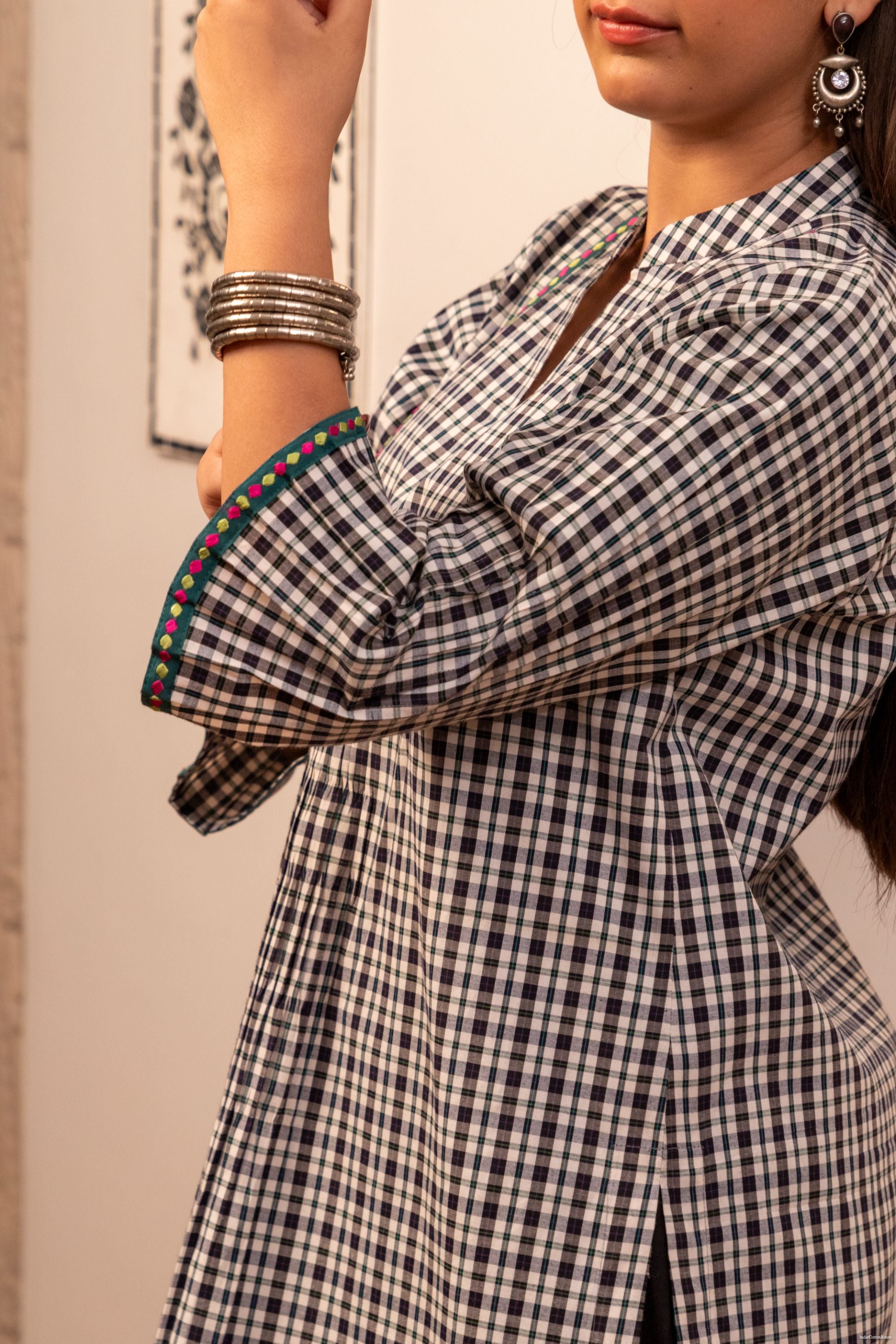 Chessboard Charm Kurta