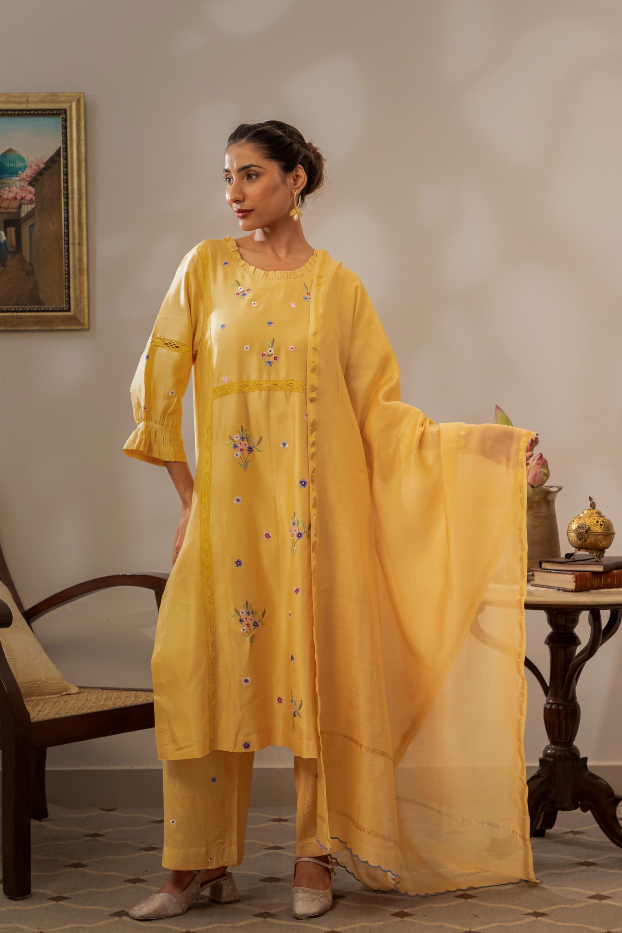 Yellow Garden Kurta Set