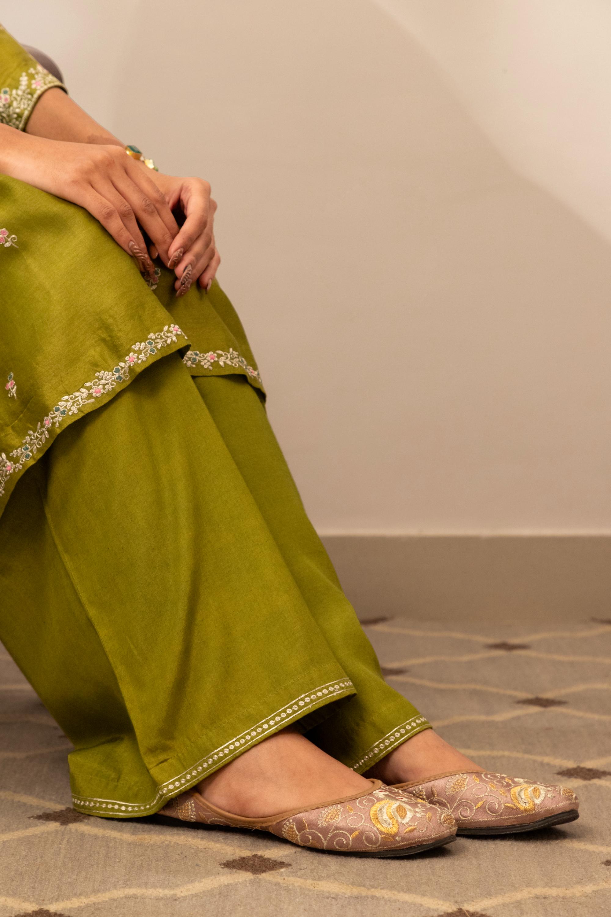 Keri Sunheri Chanderi Bottom