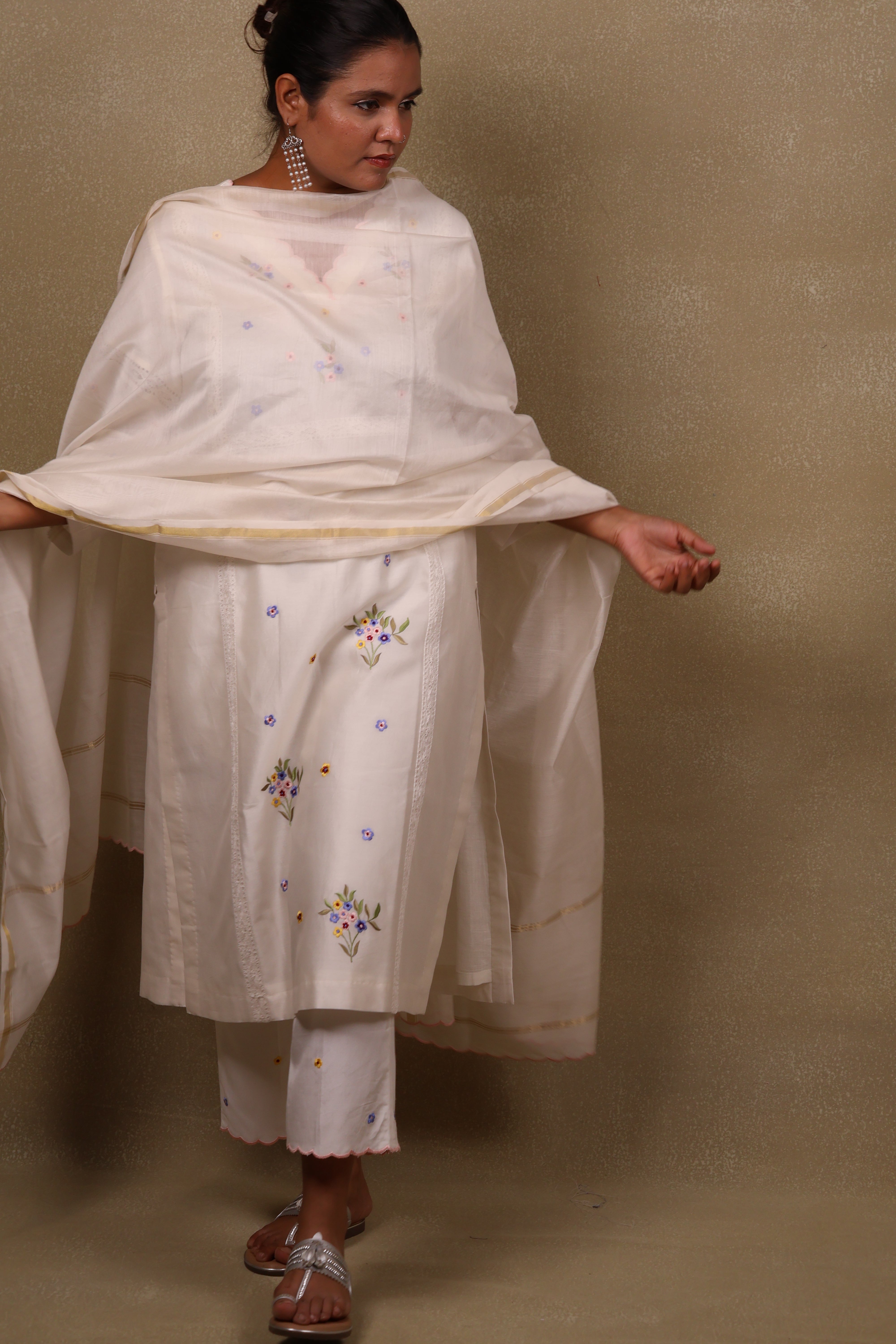 Mogra Chanderi Dupatta
