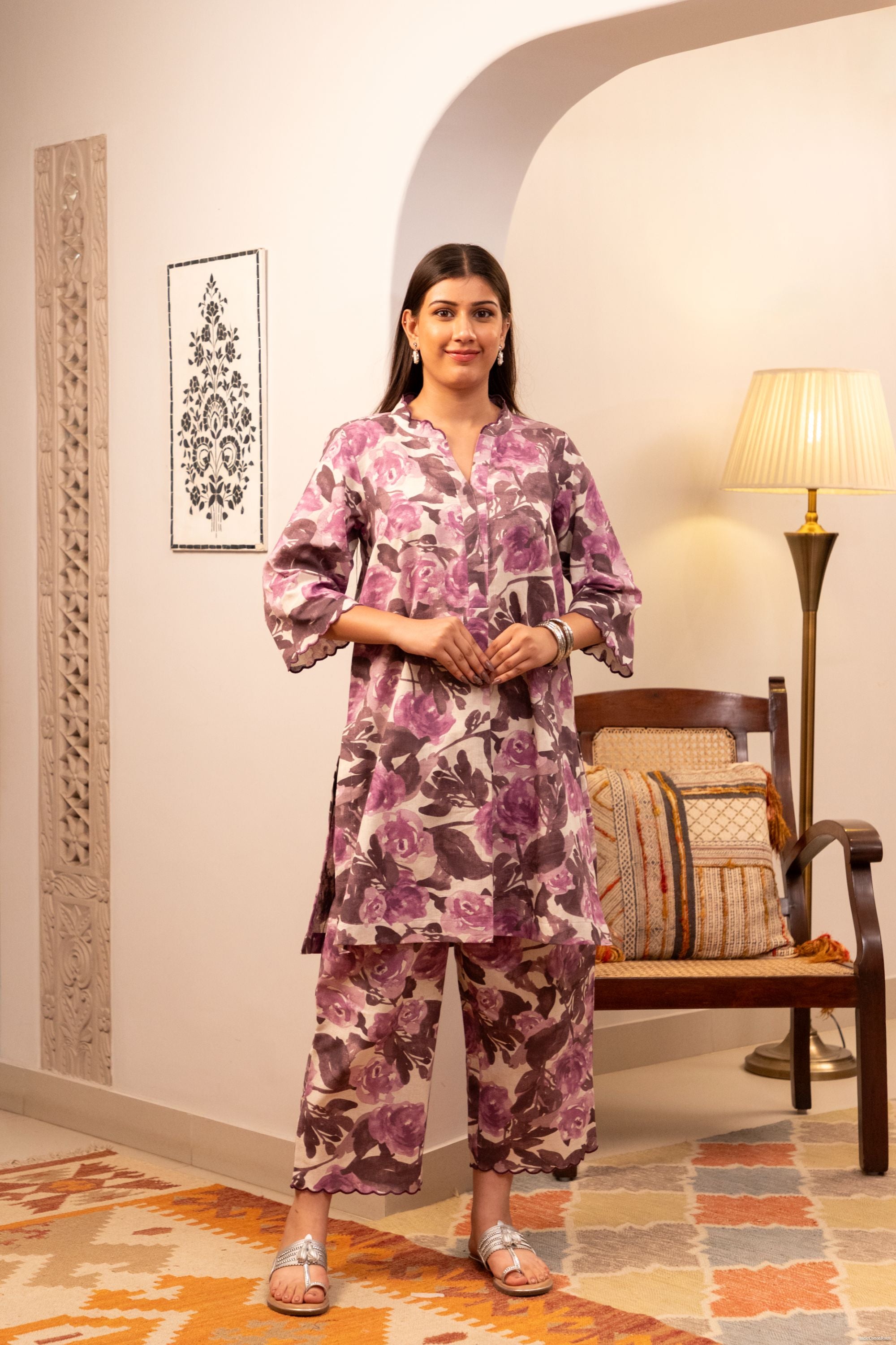 Purple Rose Co-ord Set