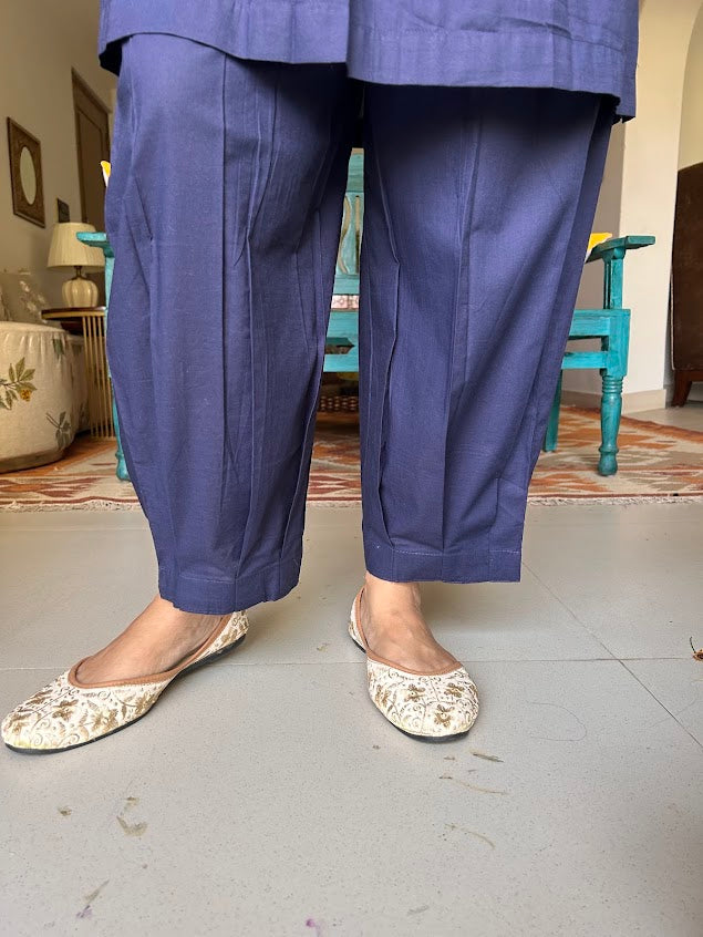 Royal Blue Cotton Co Ord Set