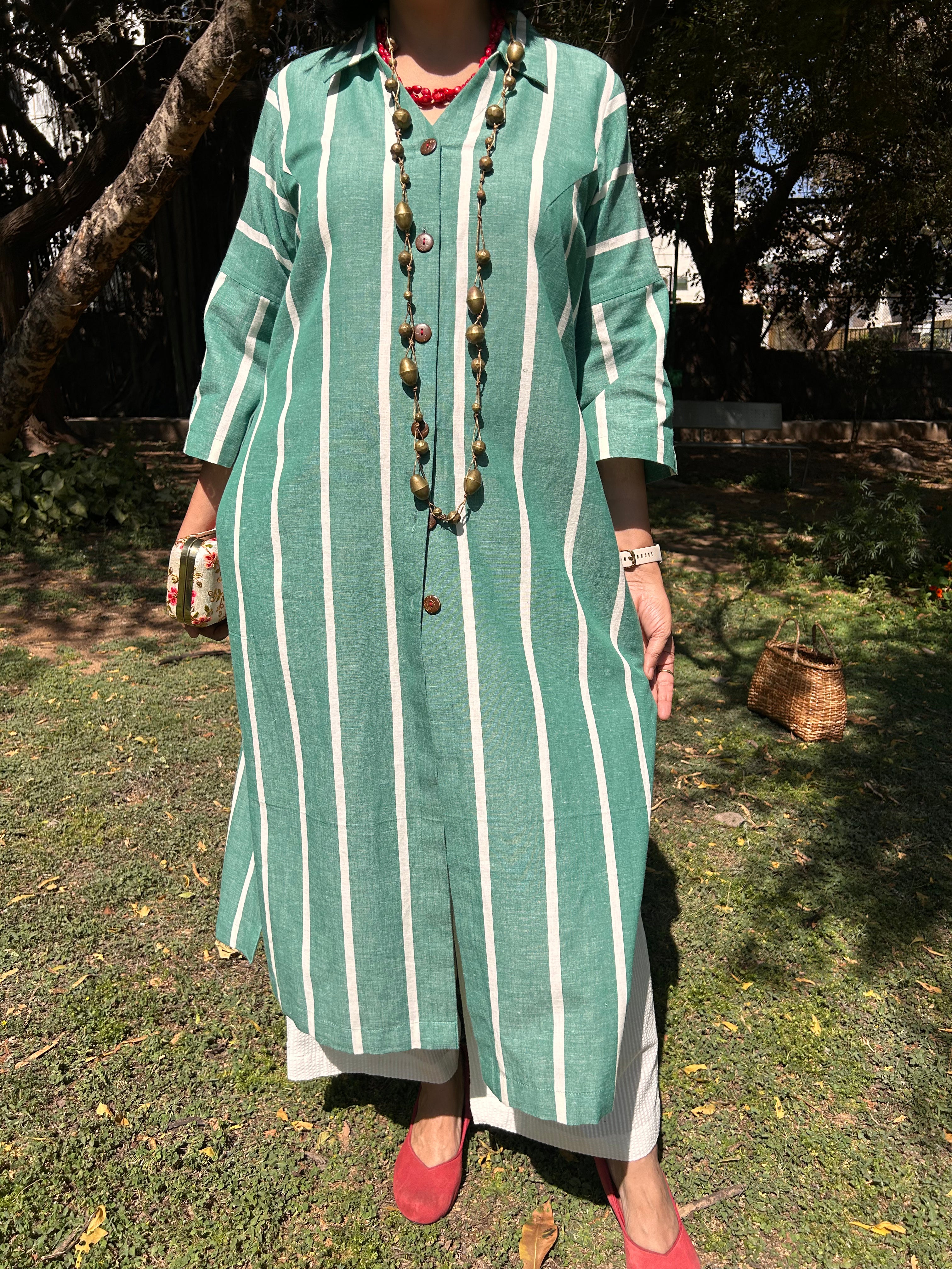 Kale Striped Kurta