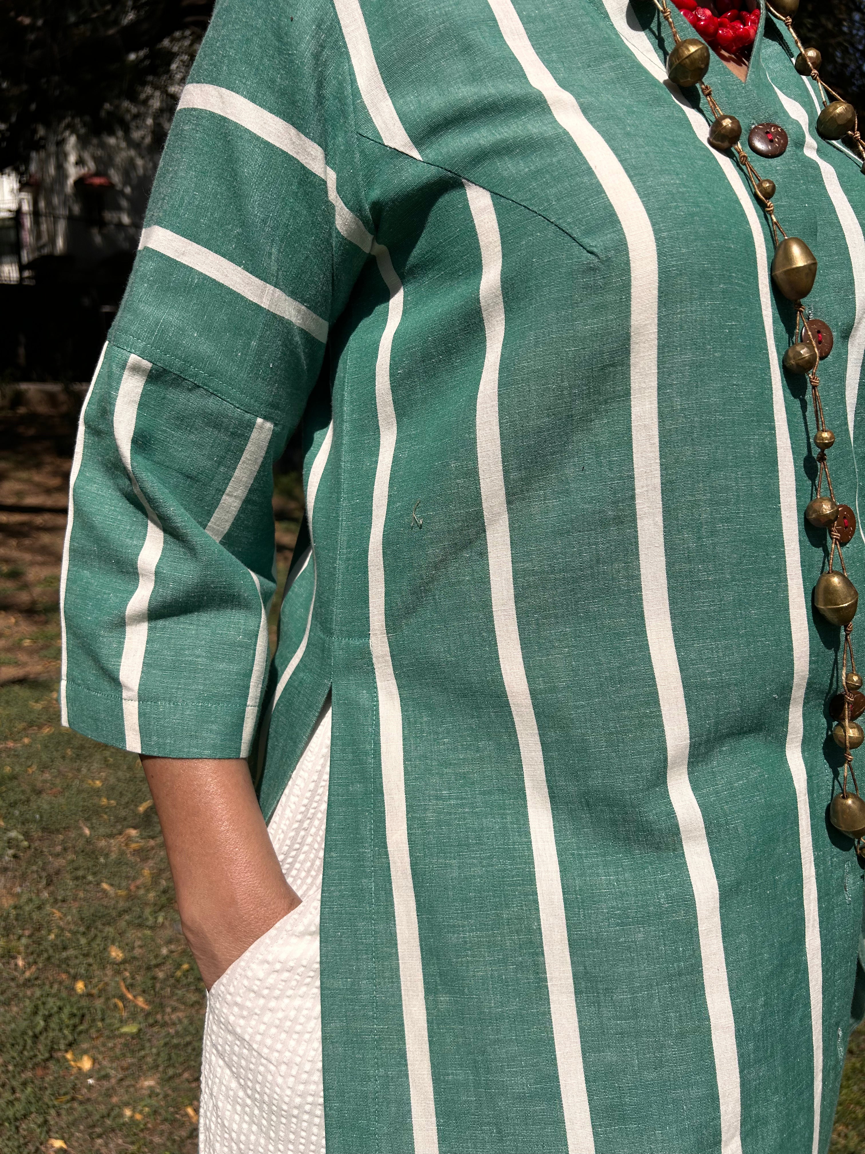 Kale Striped Kurta