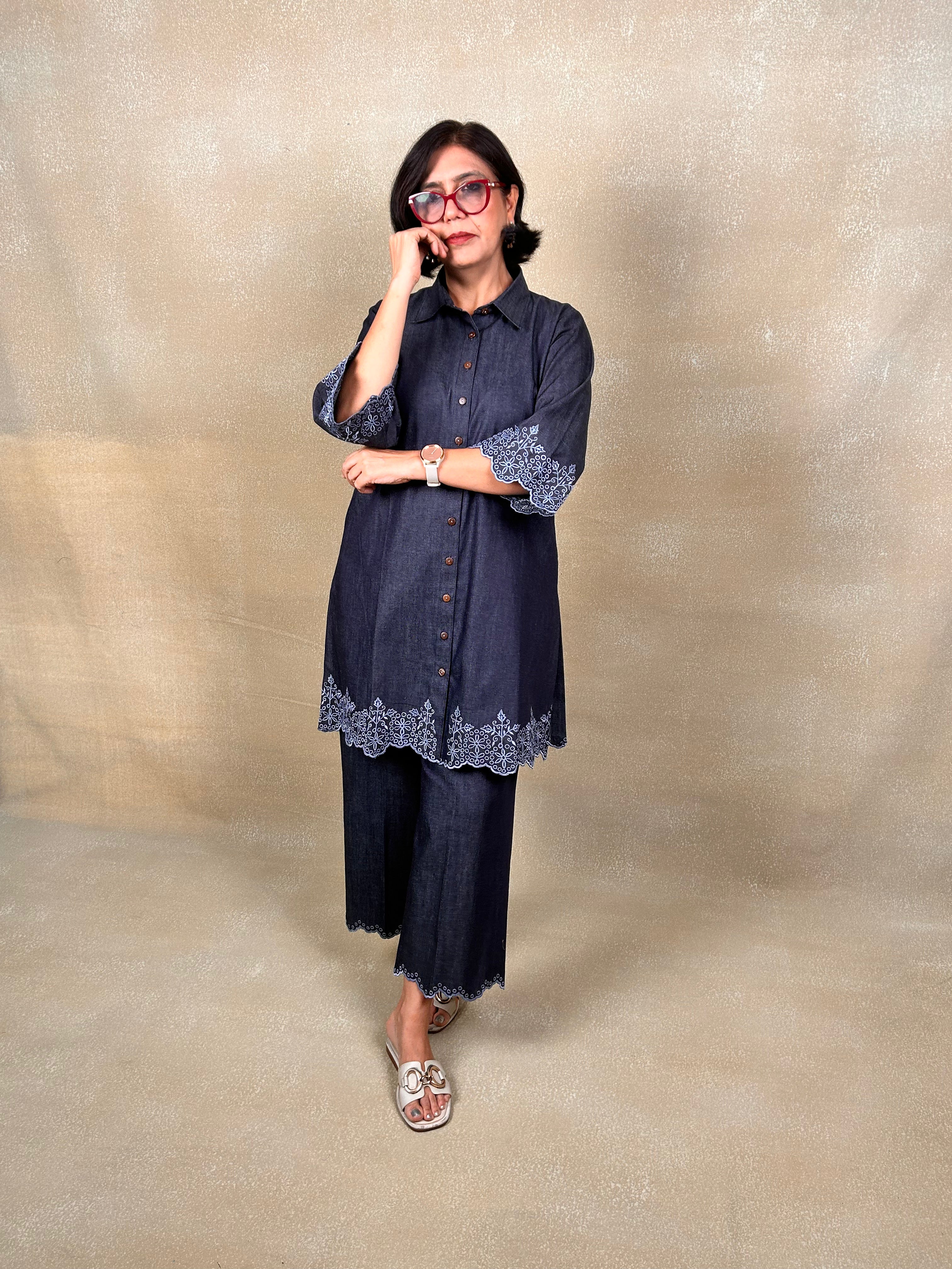 Blue Denim Co Ord Set