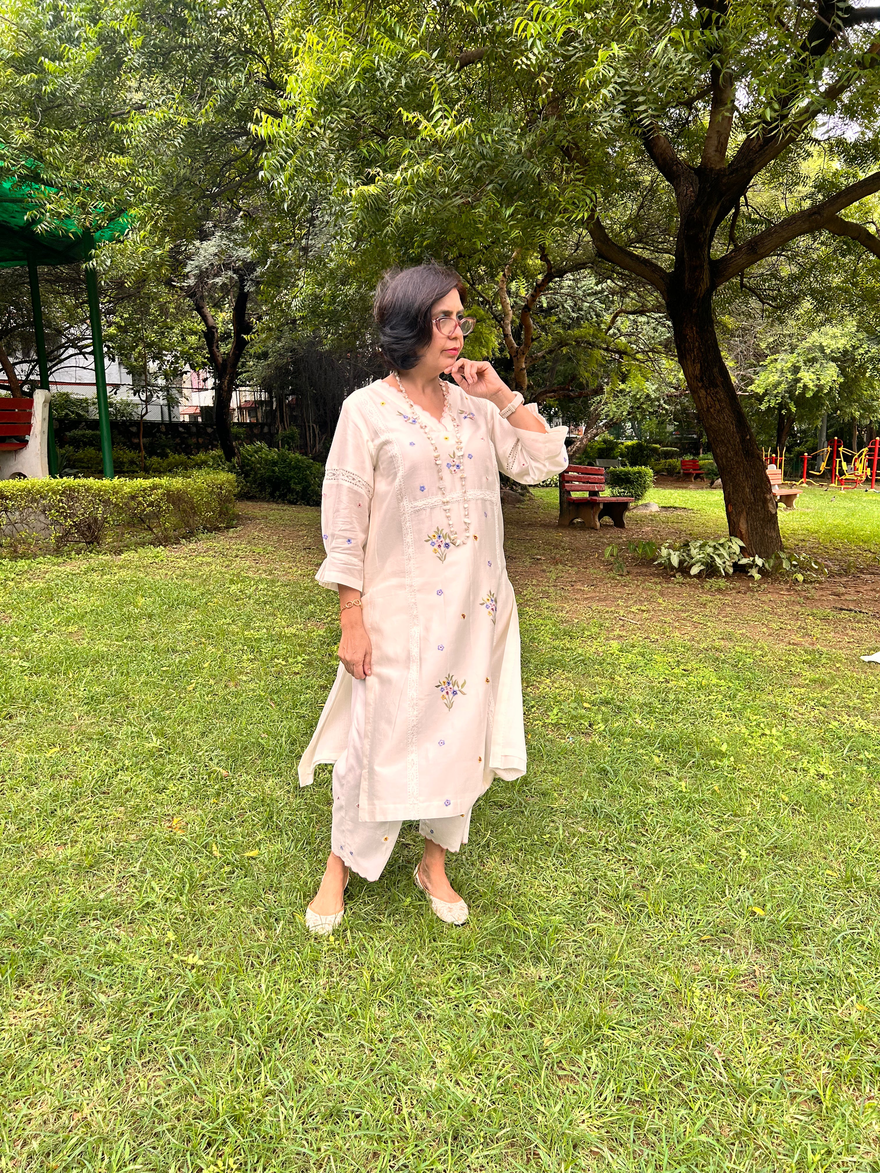 Mogra Pure Chanderi Silk Suit