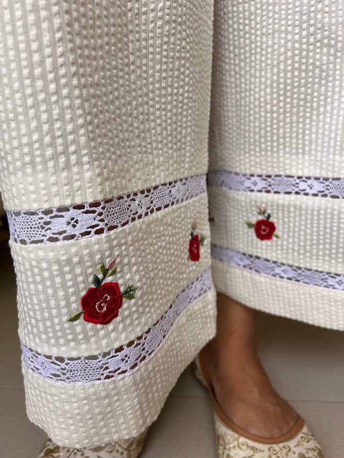 Summer Rose White Cotton Co Ord Set