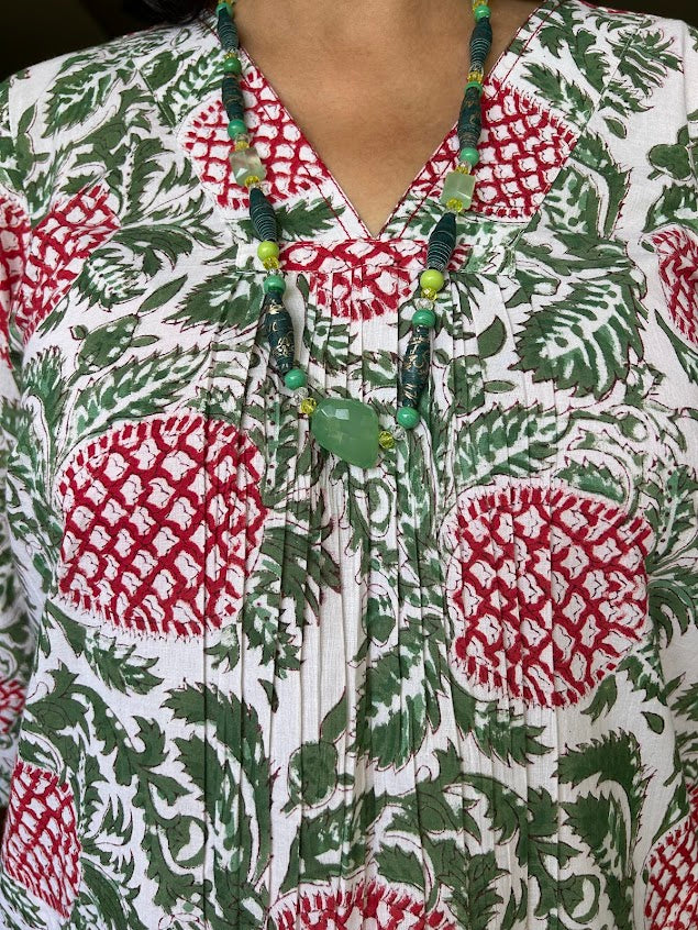 Pineapple Print Cotton Co Ord Set