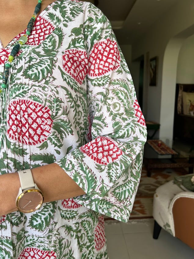 Pineapple Print Cotton Co Ord Set