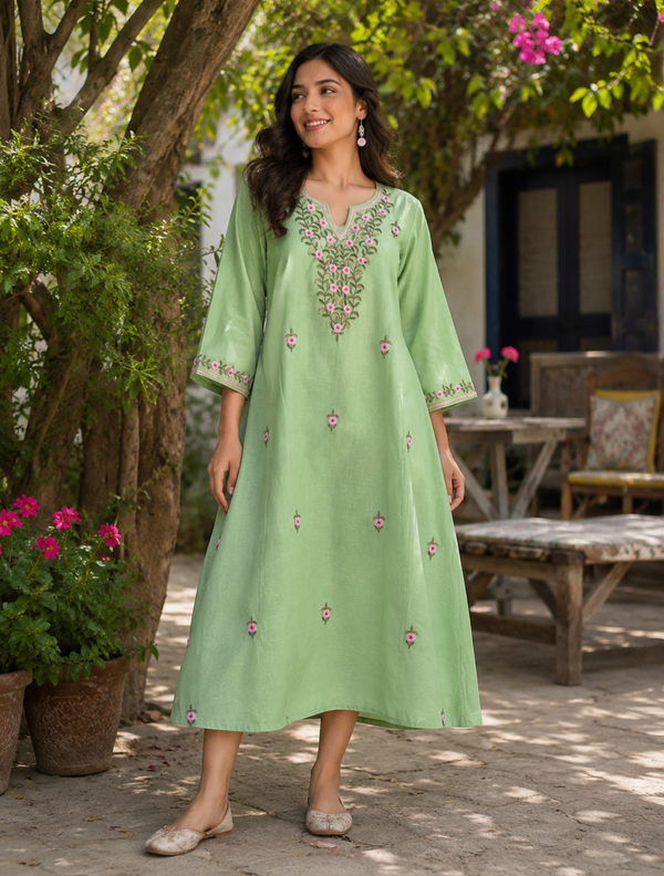 Mint Blossom Dress