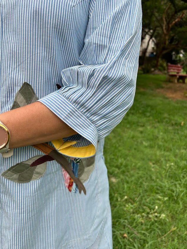 Striped With Intricate Bird Co Ord Set