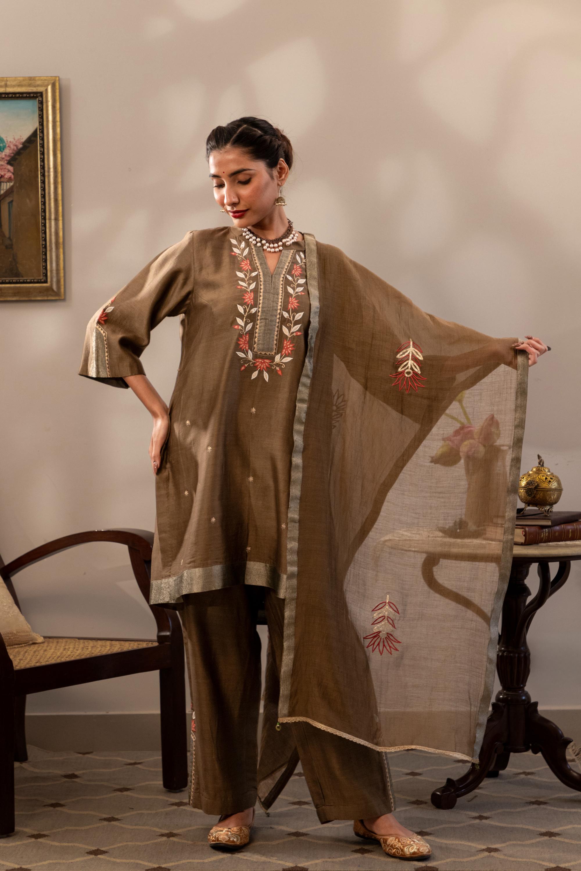 Padma Raga Kurta Set