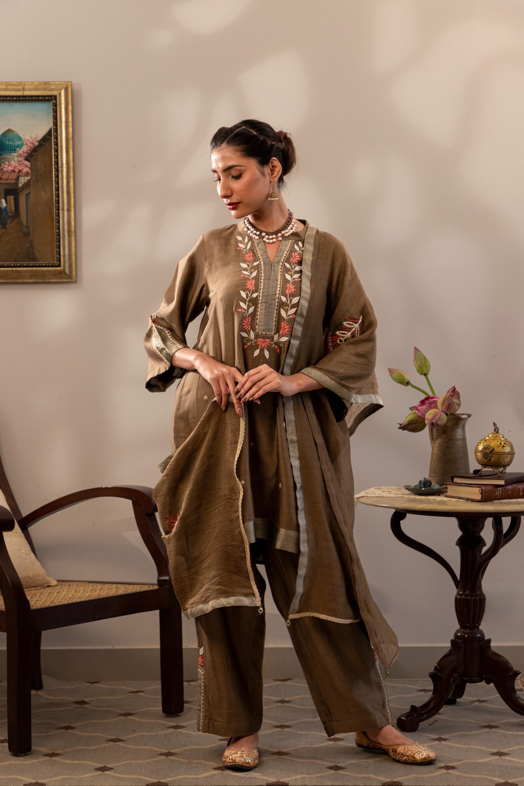 Padma Raga Kurta Set