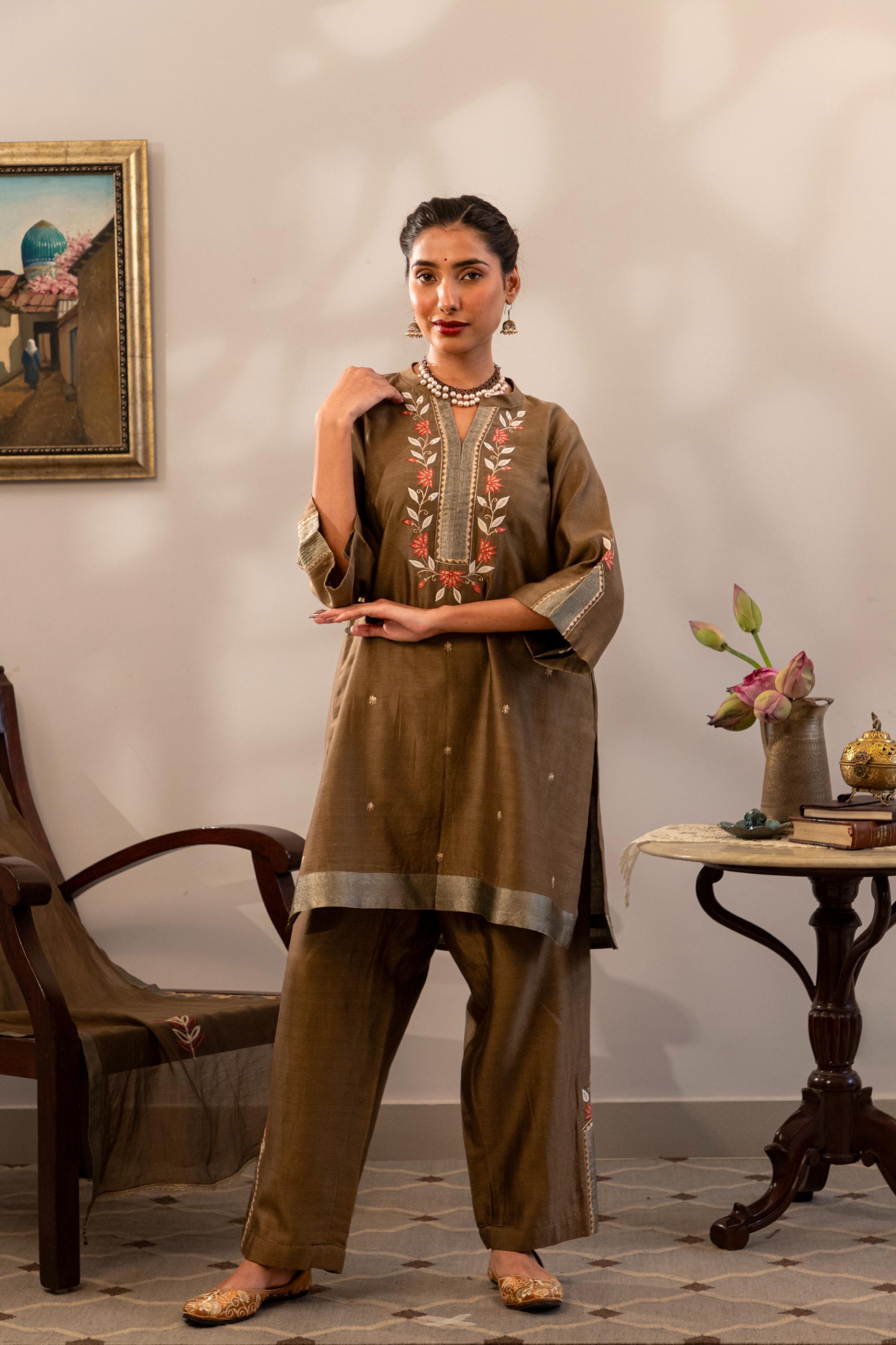 Padma Raga Kurta Set