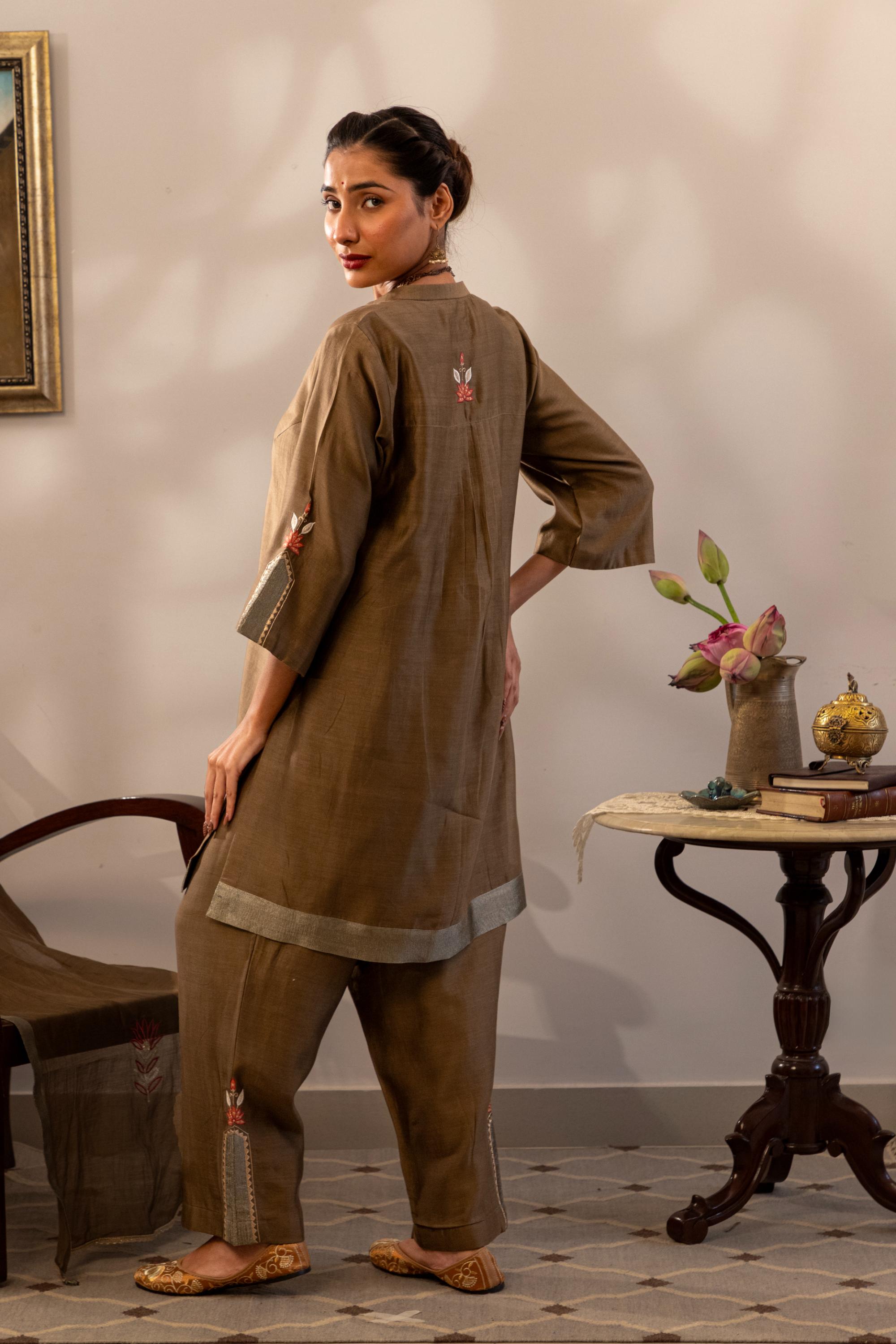 Padma Raga Kurta Set
