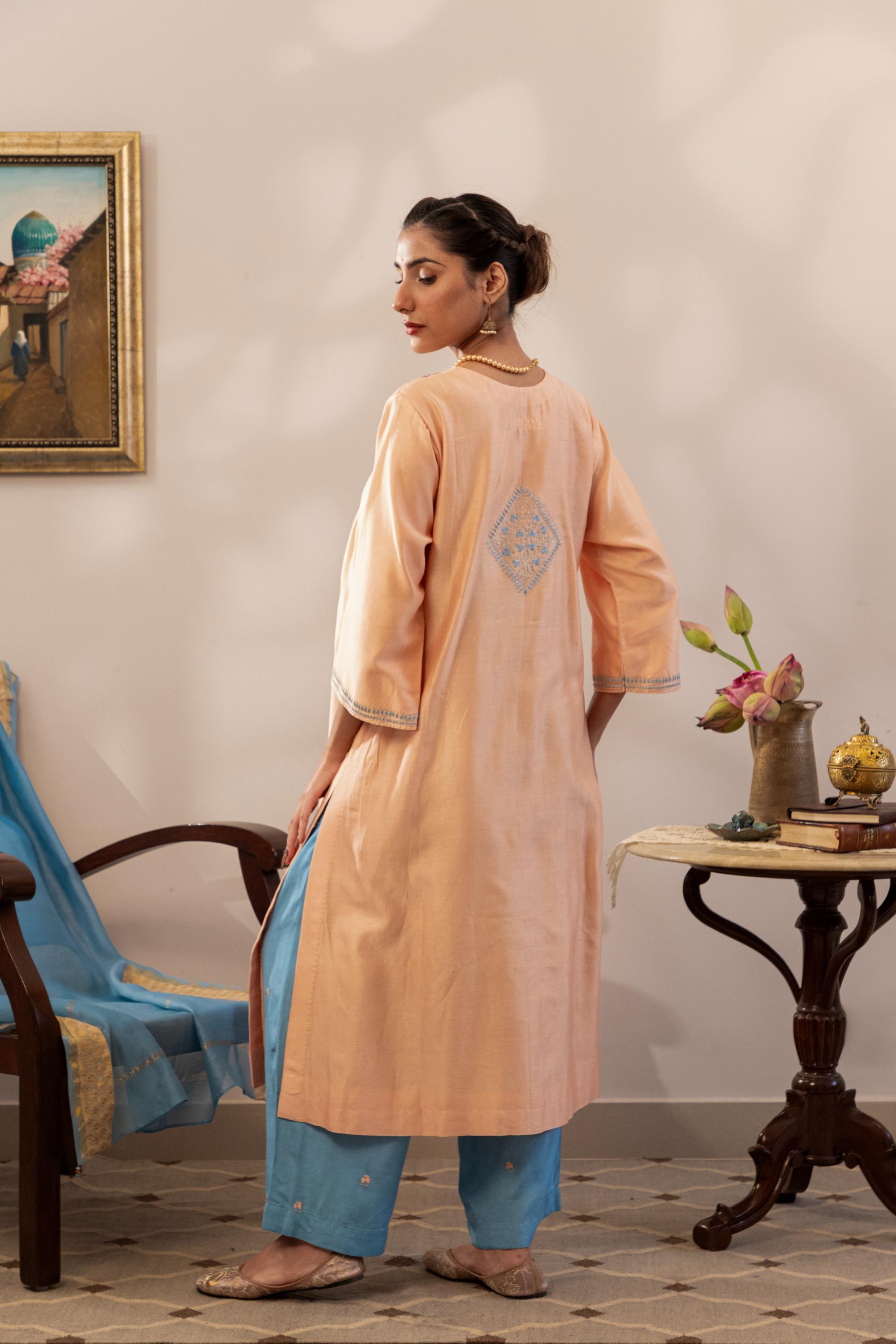 Chand Sunheri Chanderi Pants