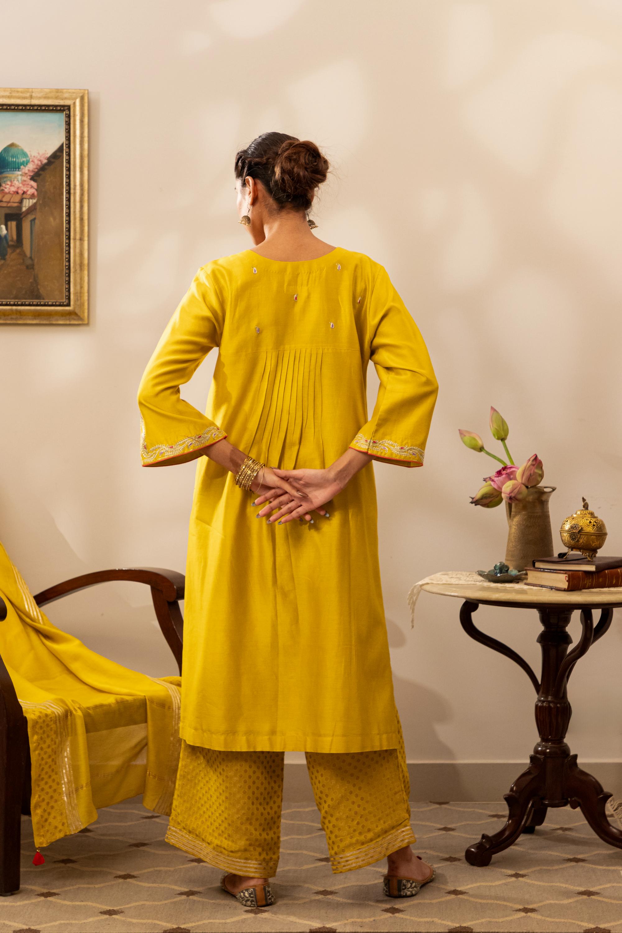 Sunheri Haldi Kurta Set