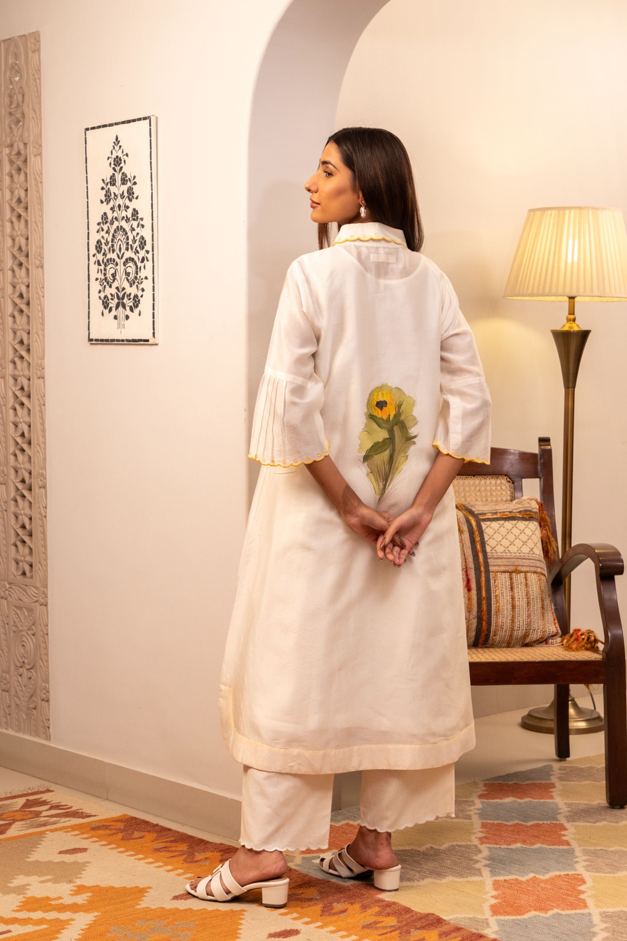 Sunflower Chanderi Kurta Set