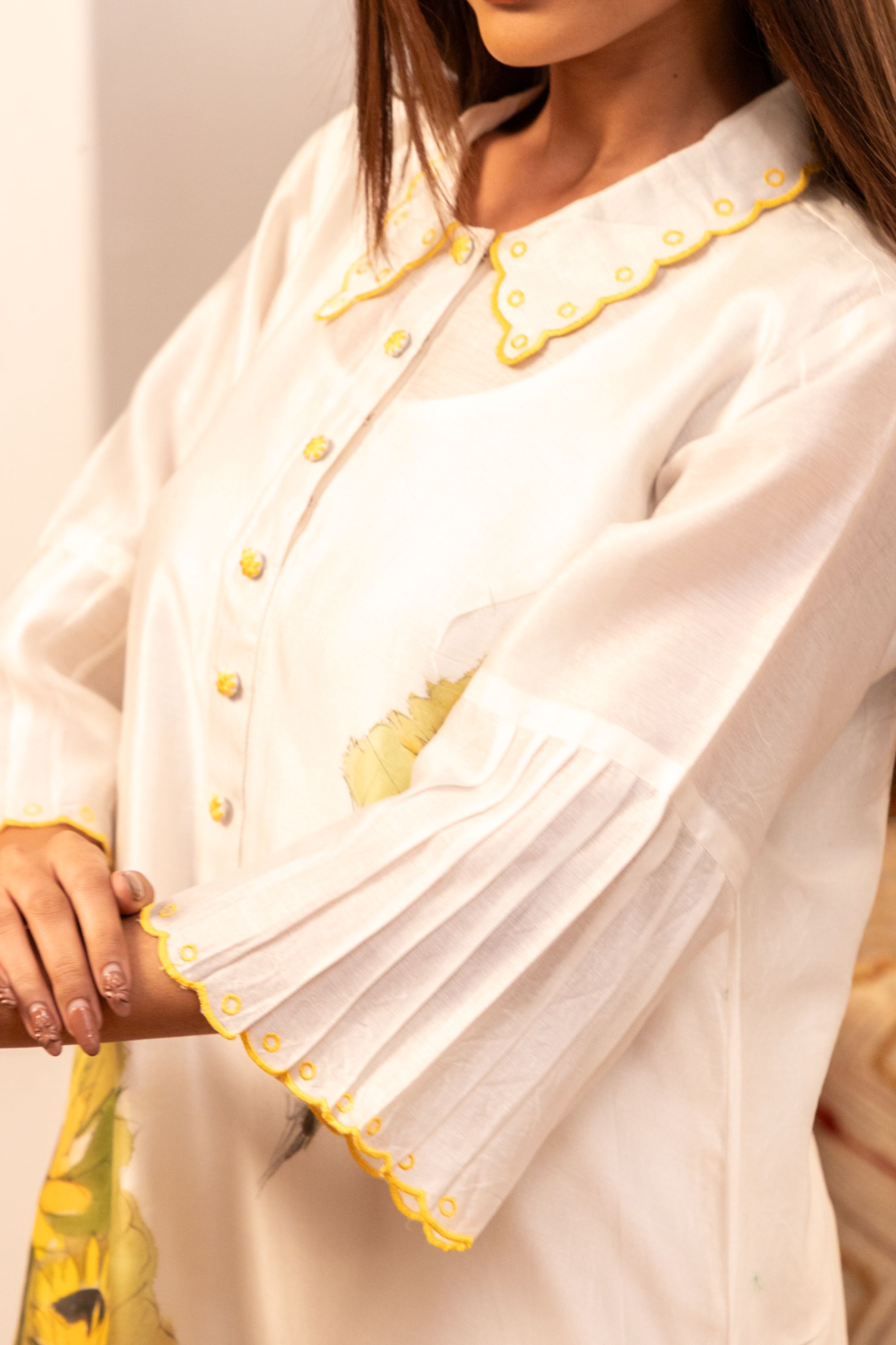 Sunflower Chanderi Kurta Set